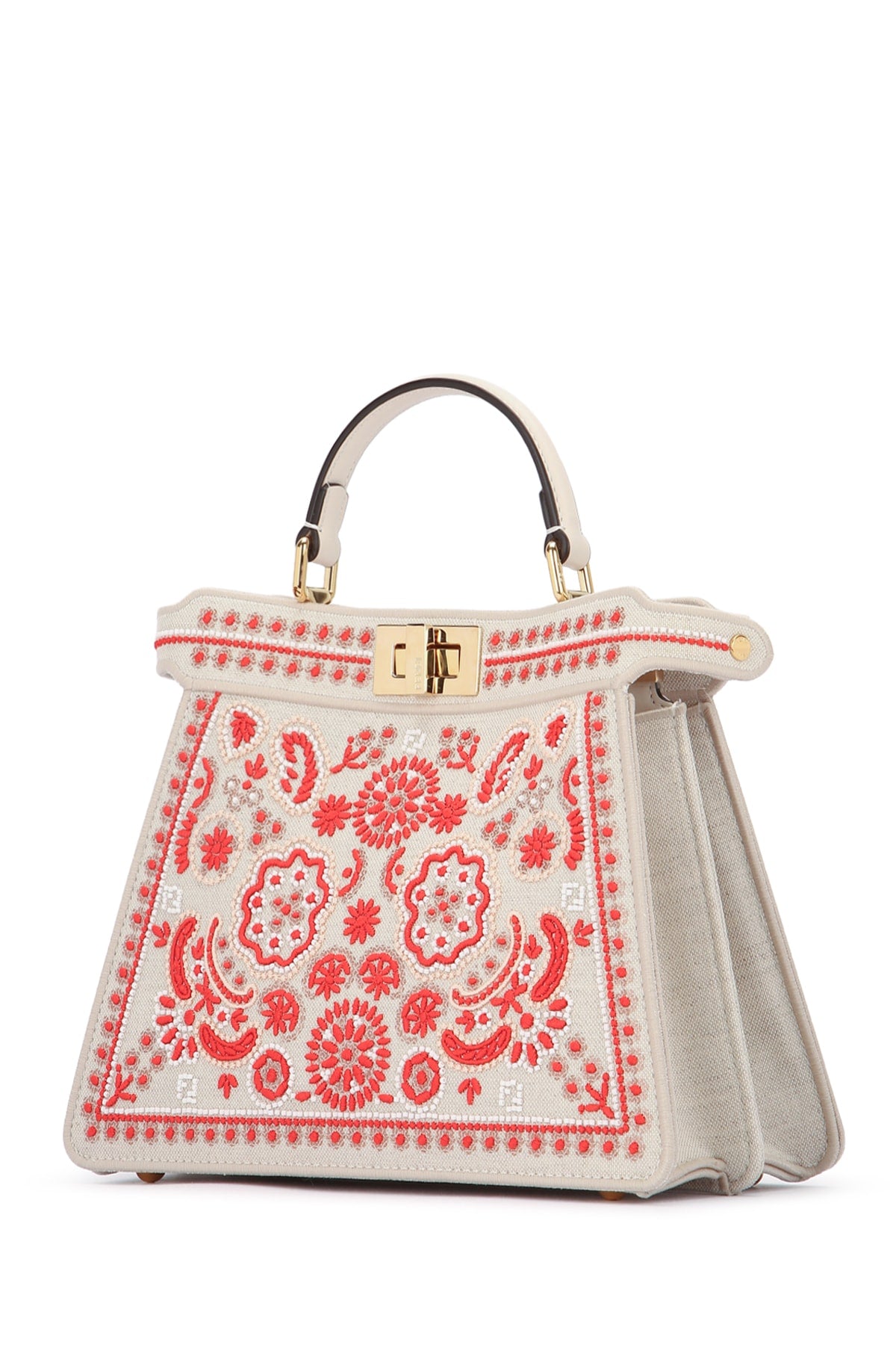 FENDI PEEKABOO ISeeU CANVAS RICAMO For Women 100% LEATHER