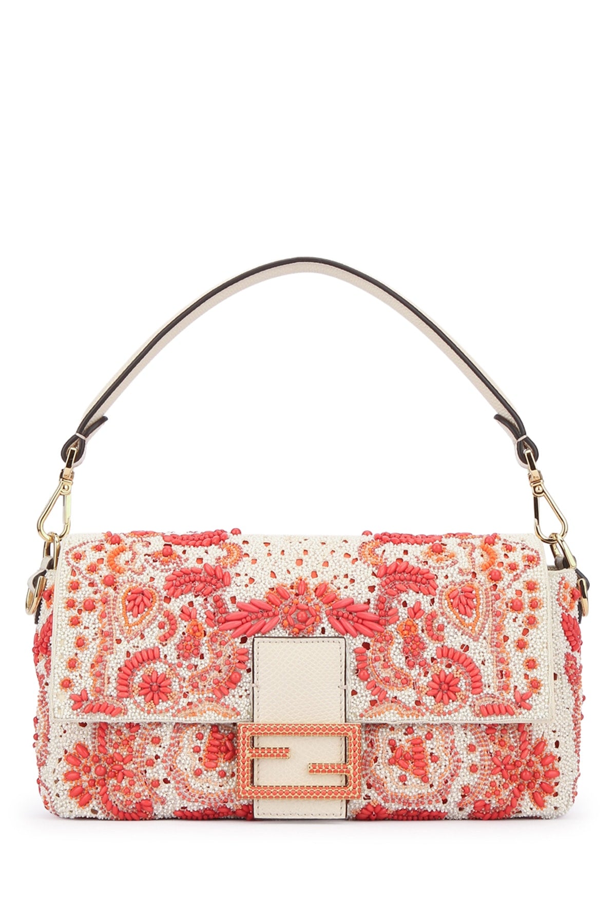 FENDI FLAP BAG BAGUETTE RICAMO CORALLI For Women 
