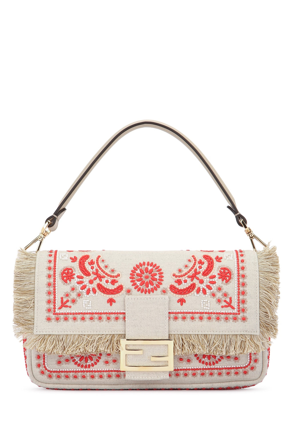 FENDI BAGUETTE CANVAS RICAMO For Women 