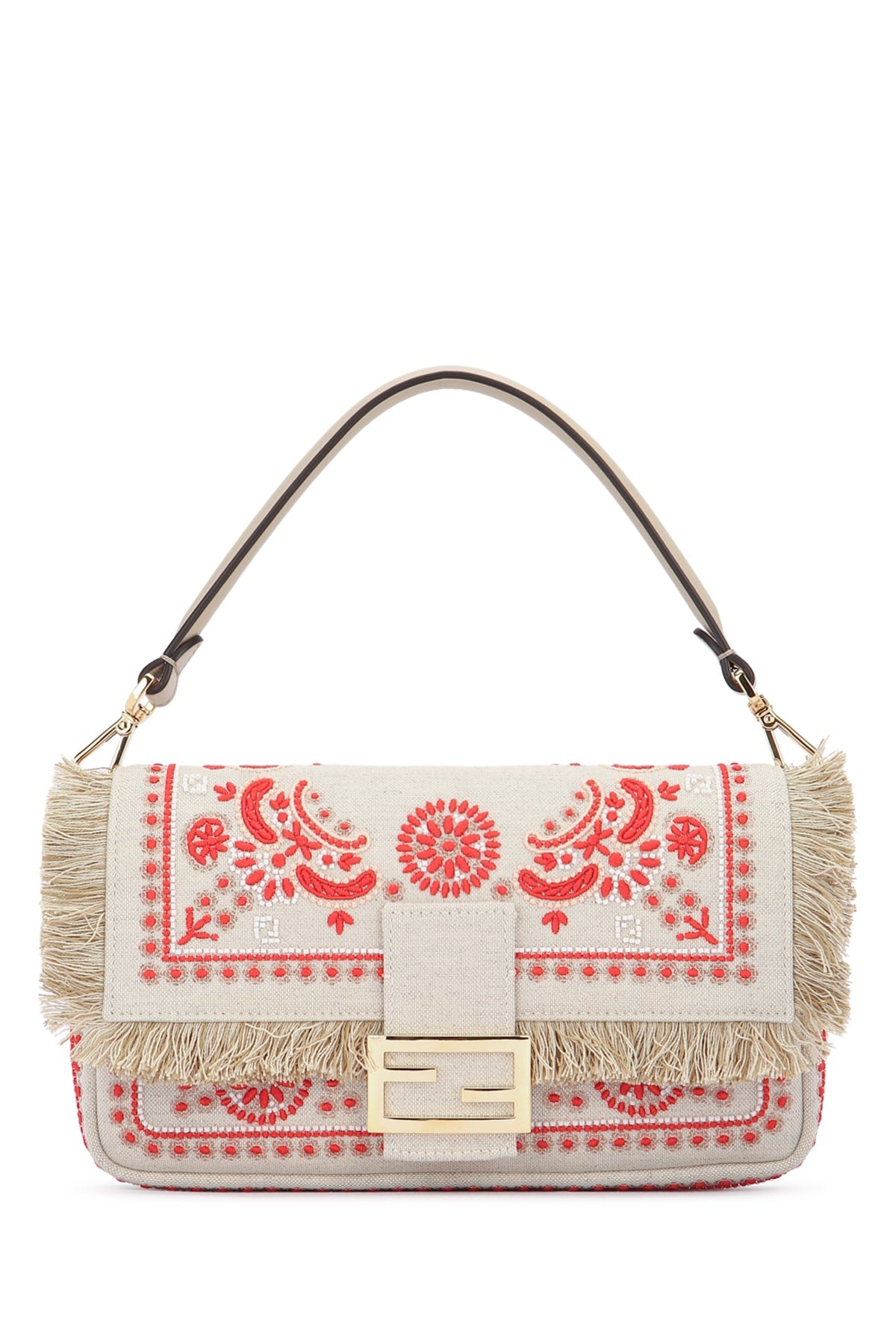 FENDI BAGUETTE CANVAS RICAMO For Women 