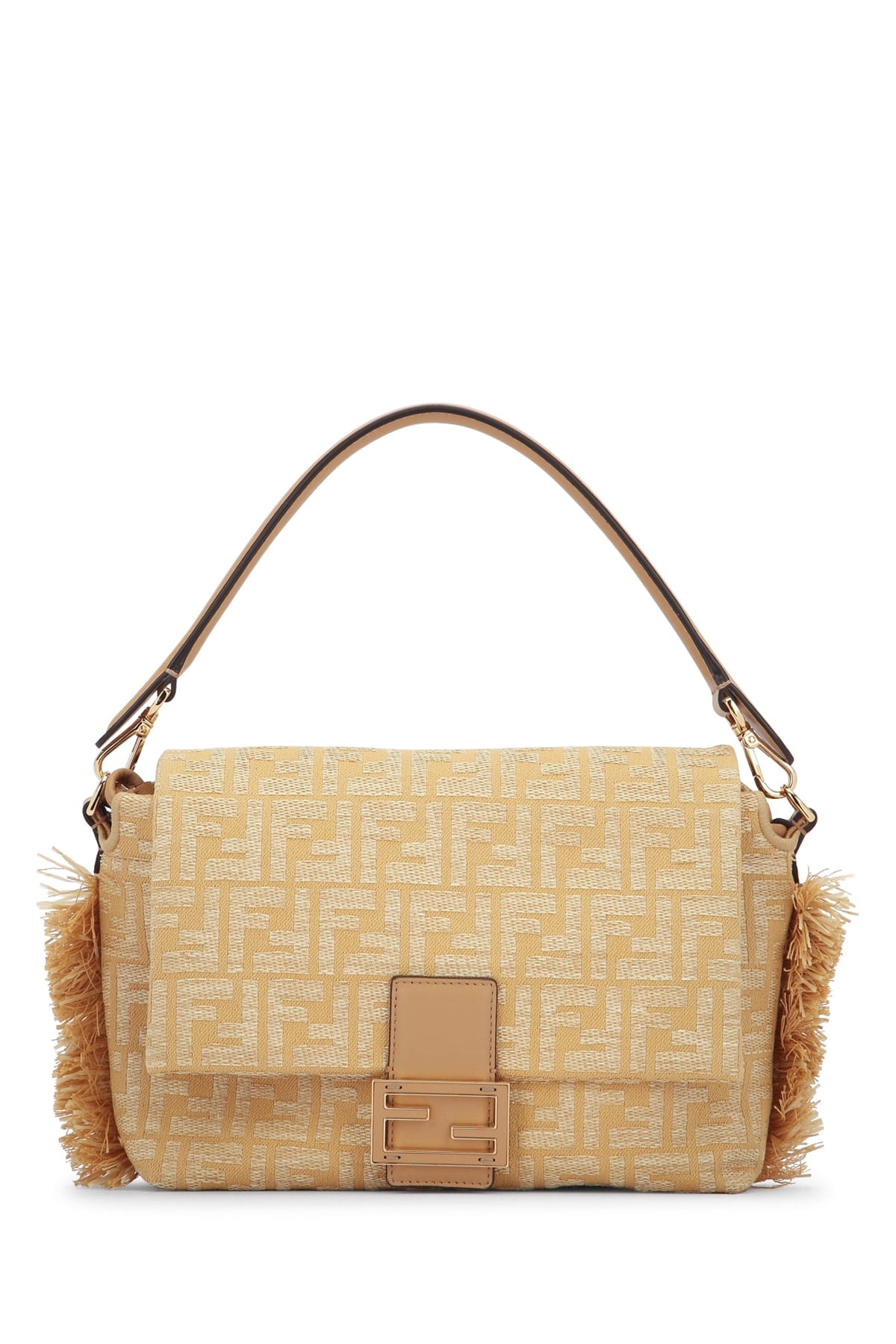 FENDI MAMMA BAGUETTE PAGLIA FF/NAPP For Women 100% LEATHER