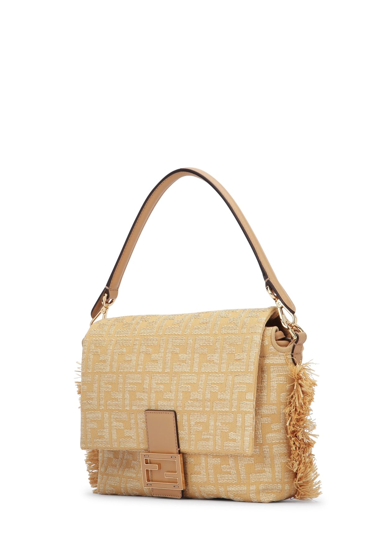 FENDI MAMMA BAGUETTE PAGLIA FF/NAPP For Women 100% LEATHER