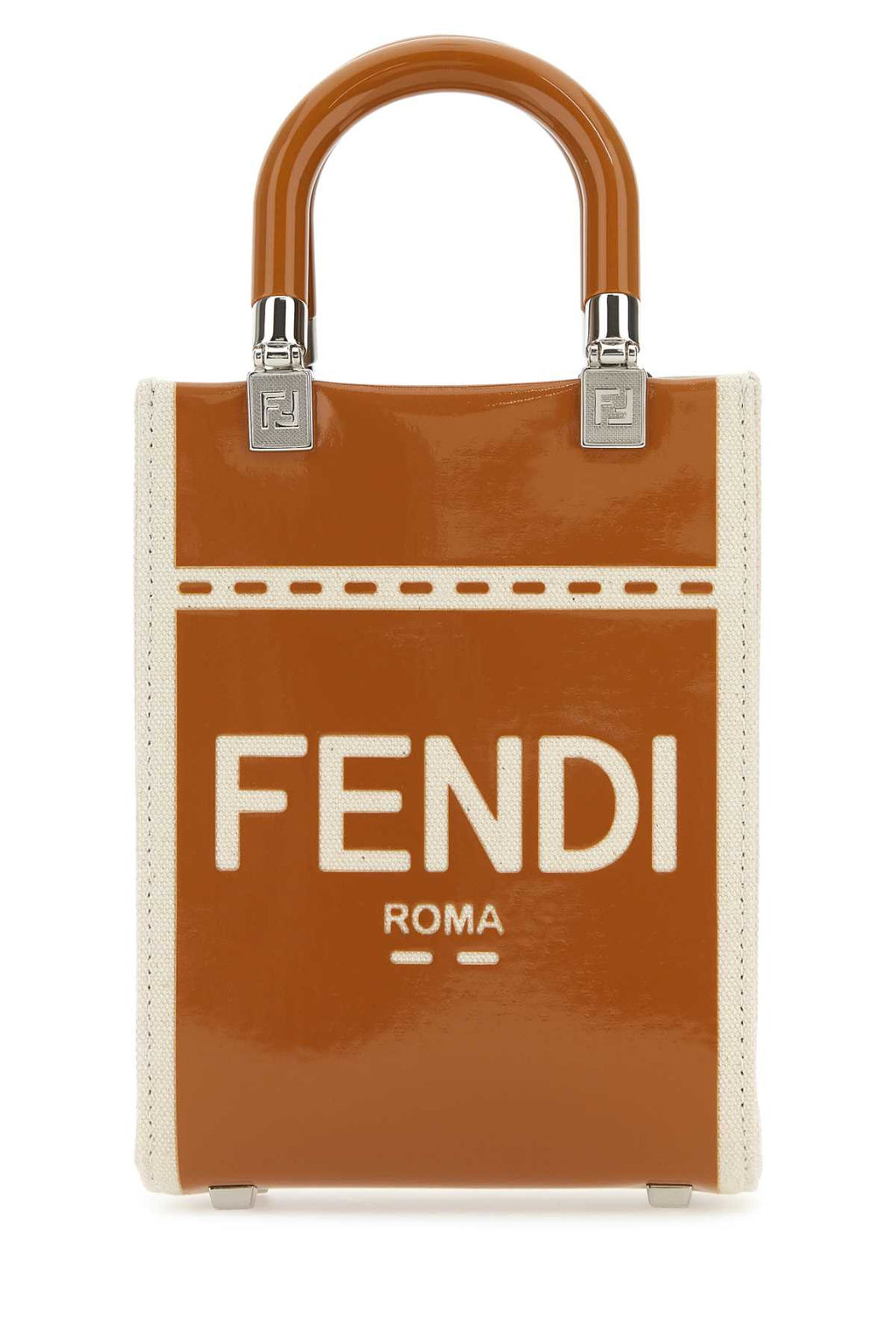 FENDI CLUTCH For Women Exterior: 60% Cotton 25% Nylon 15% Polyurethane Lining: 100% Cotton Finishing: Silver metal