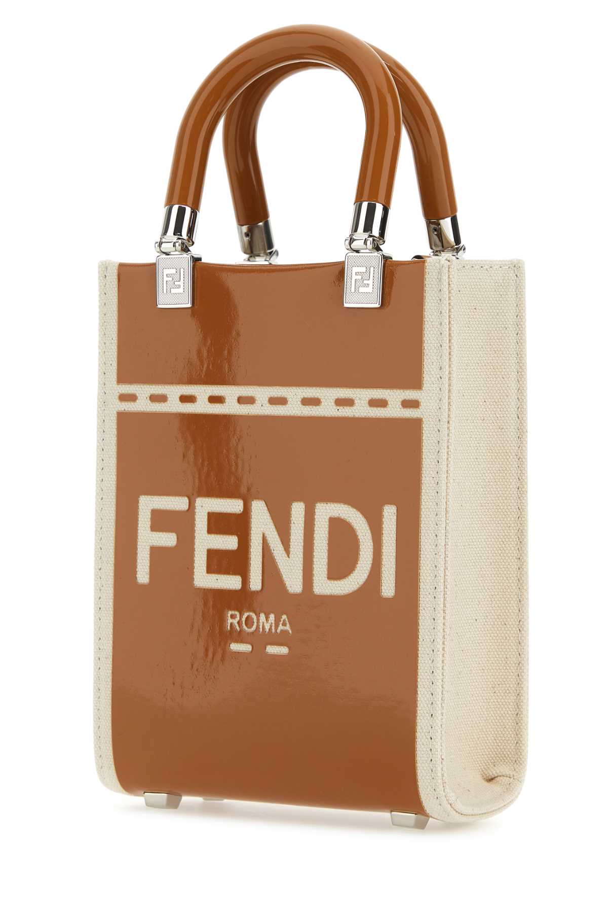 FENDI CLUTCH For Women Exterior: 60% Cotton 25% Nylon 15% Polyurethane Lining: 100% Cotton Finishing: Silver metal