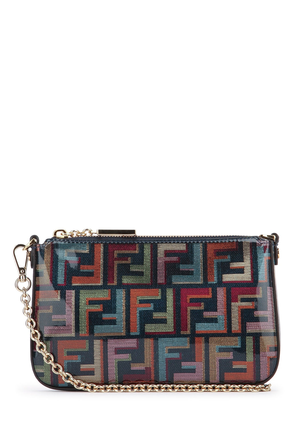FENDI BAGUETTE POUCH TESSUTO LAME F For Women 