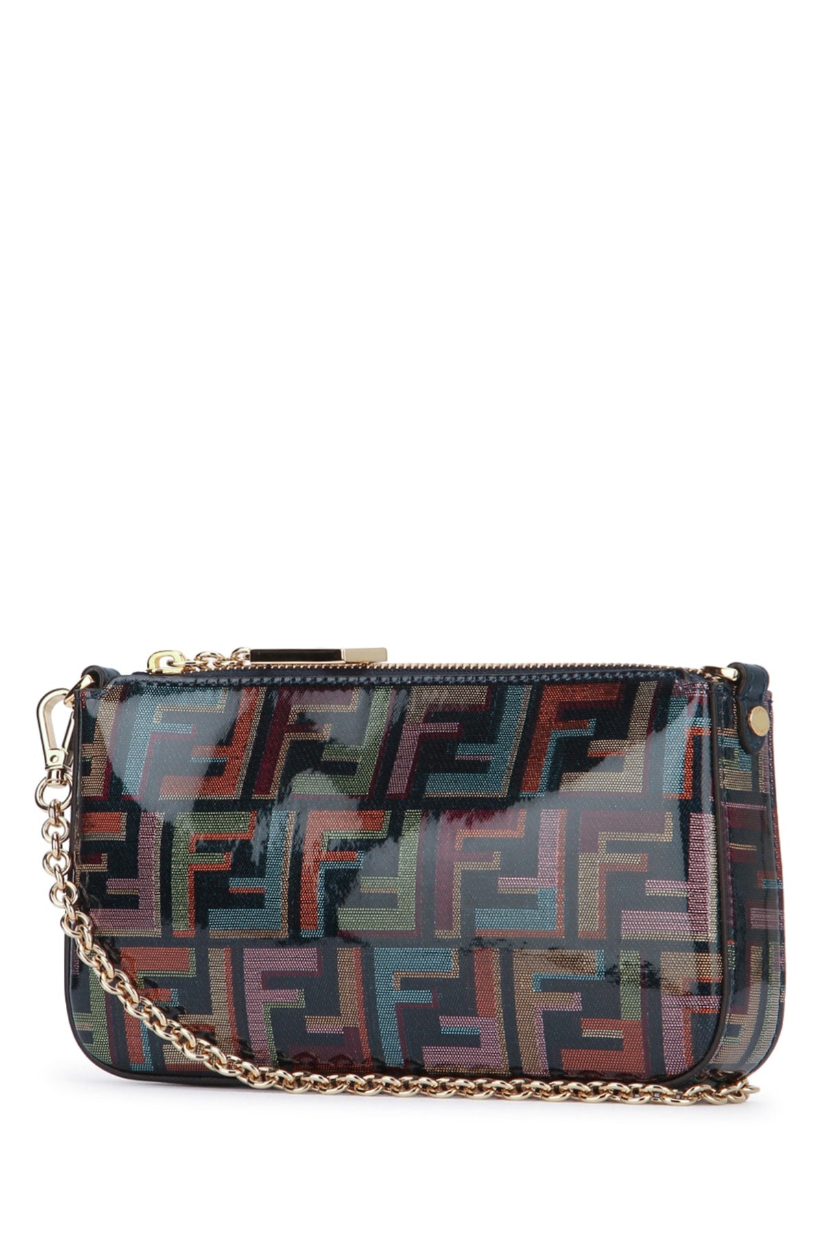 FENDI BAGUETTE POUCH TESSUTO LAME F For Women 