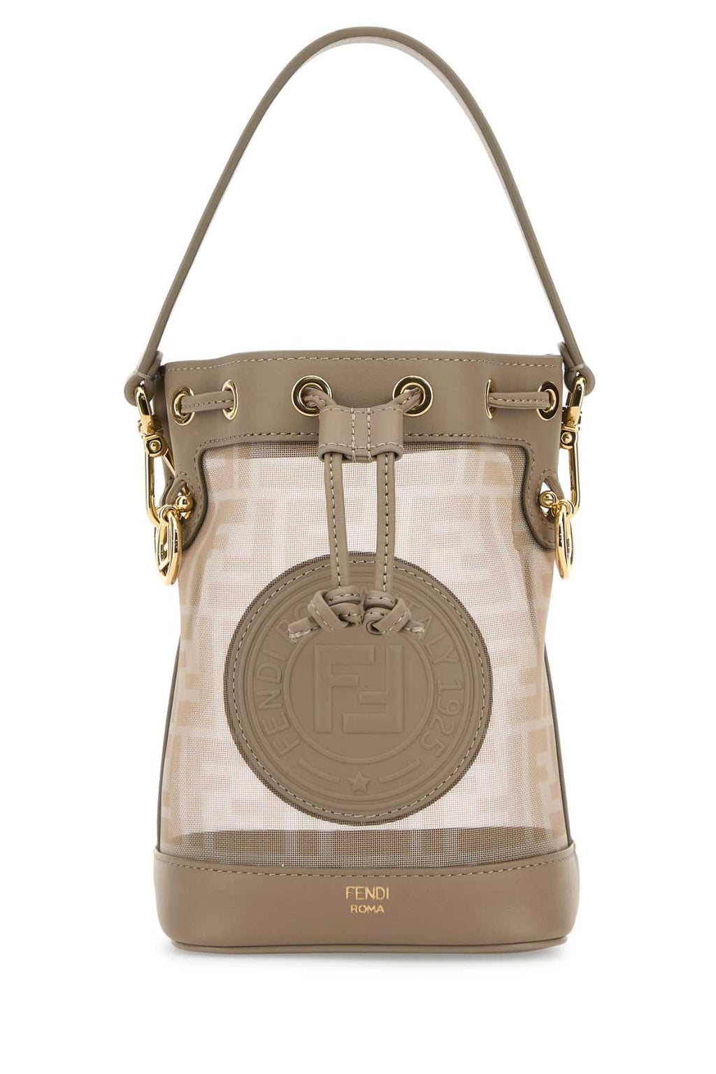 FENDI MINI MON TRESOR RETE FF/VITELL For Women Exterior: 100% Fabric 100% Leather Finishing: Golden metal