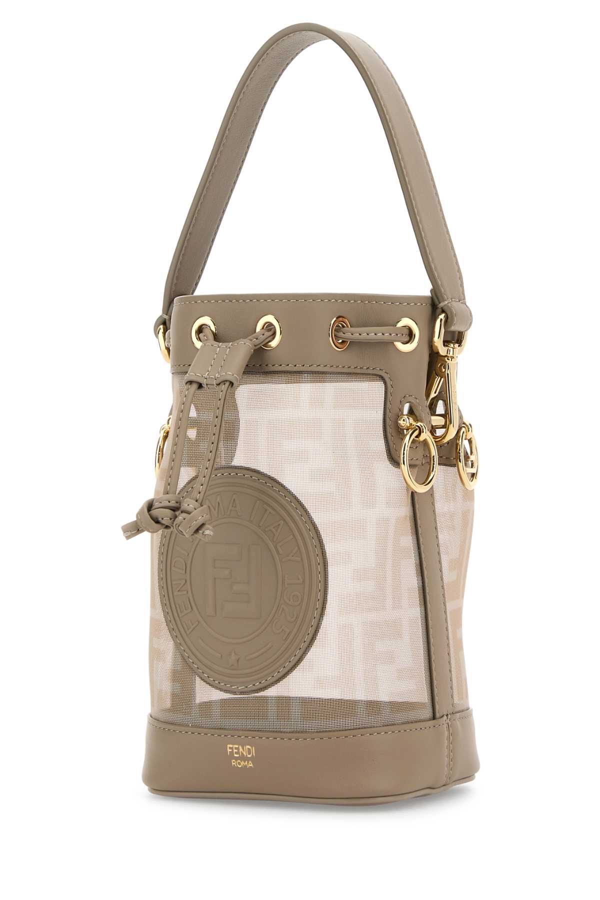 FENDI MINI MON TRESOR RETE FF/VITELL For Women Exterior: 100% Fabric 100% Leather Finishing: Golden metal