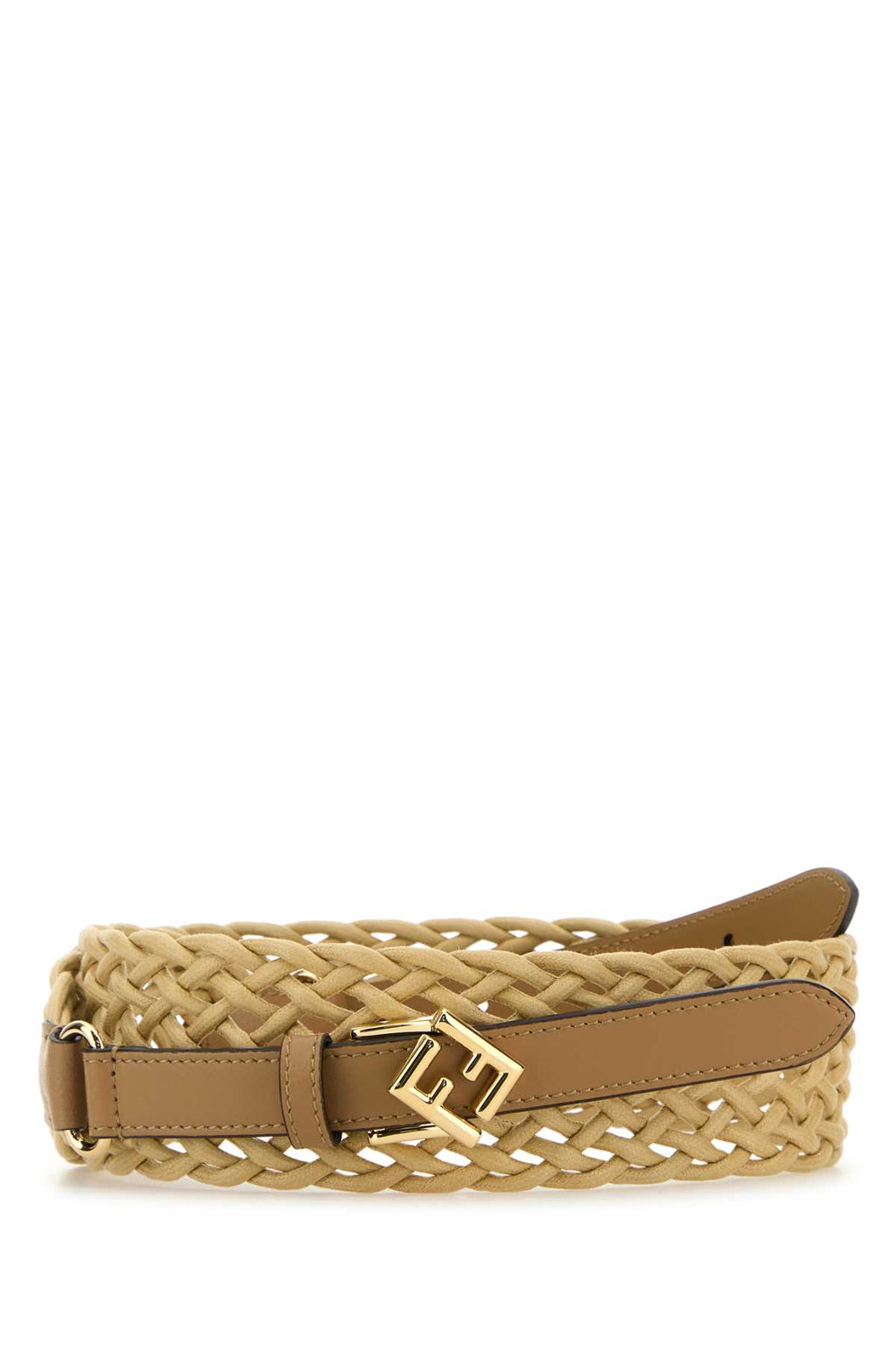 FENDI CINTURA PAGLIA For Women Exterior: 100% Straw Finishing: Golden metal