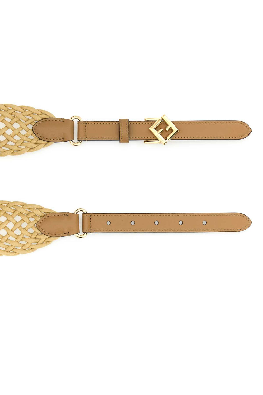 FENDI CINTURA PAGLIA For Women Exterior: 100% Straw Finishing: Golden metal