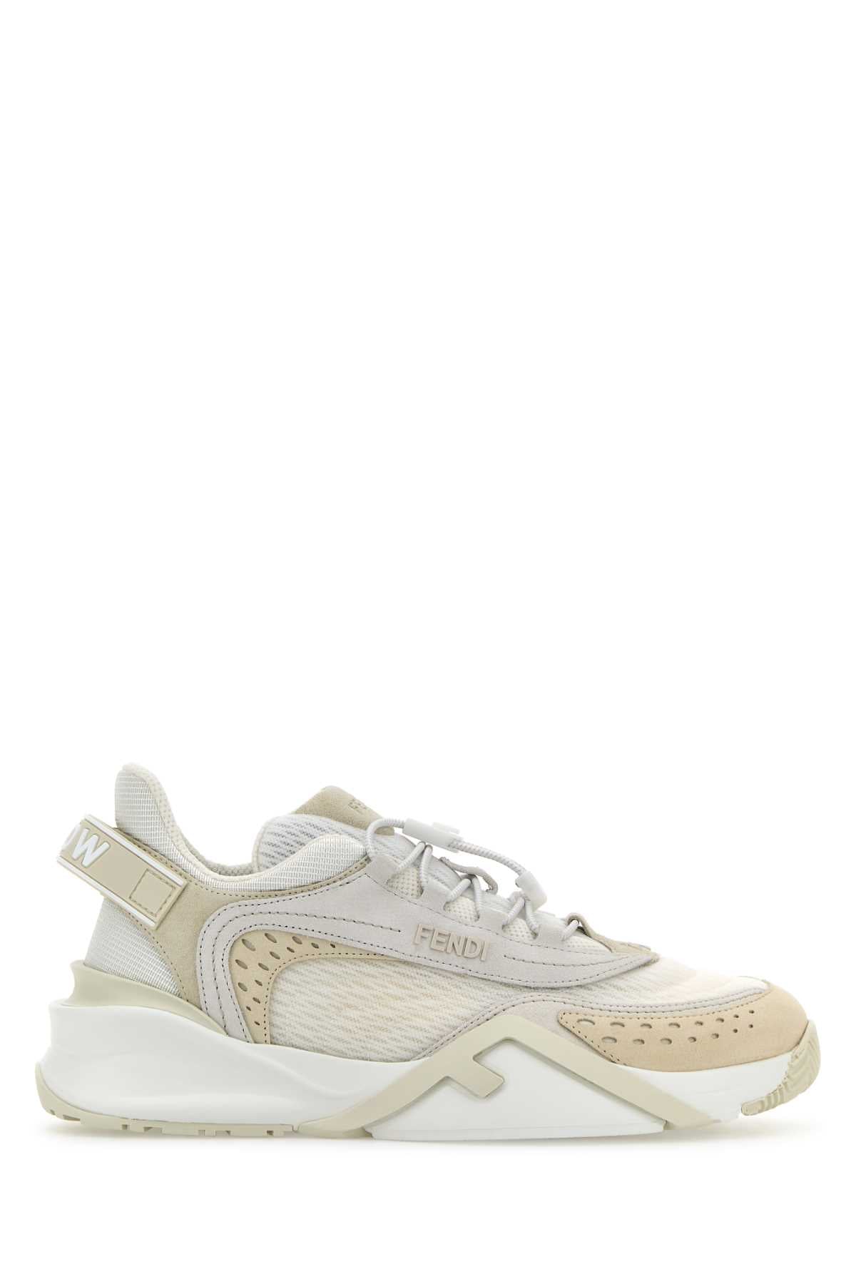 FENDI FLOW RUNNER For Women Exterior: 100% Fabric 100% Suede Interior: 100% Fabric Sole: Rubber