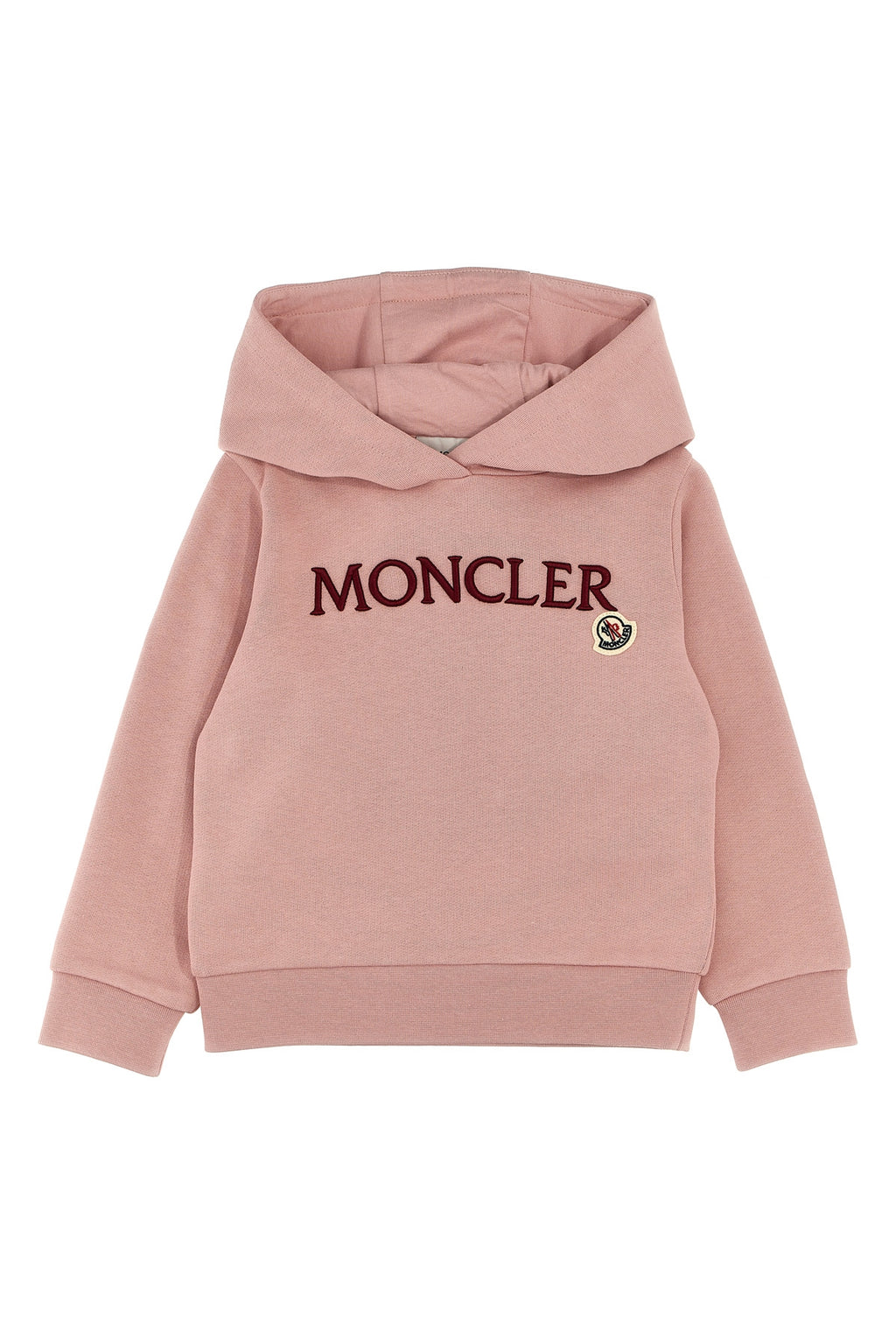 MONCLER ENFANT Logo embroidery hoodie For Baby girl 100% cotton