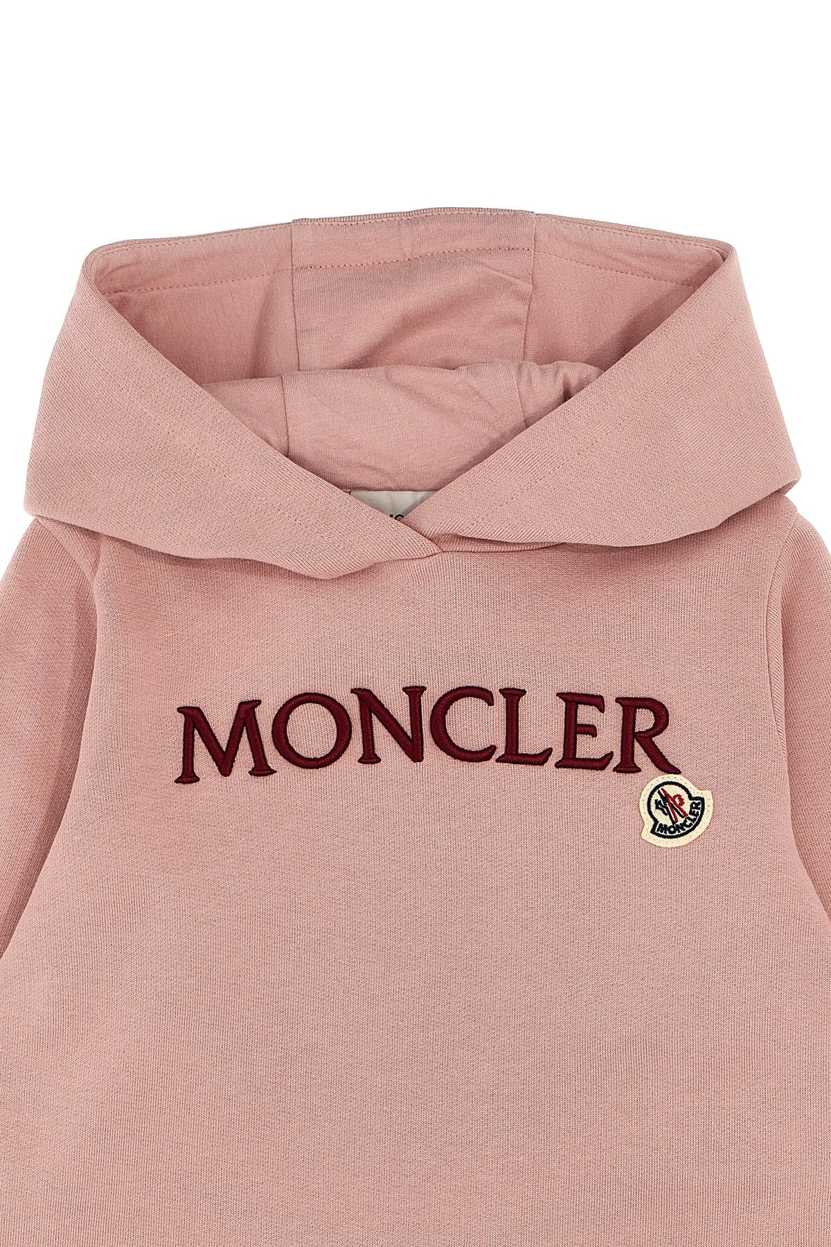 MONCLER ENFANT Logo embroidery hoodie For Baby girl 100% cotton