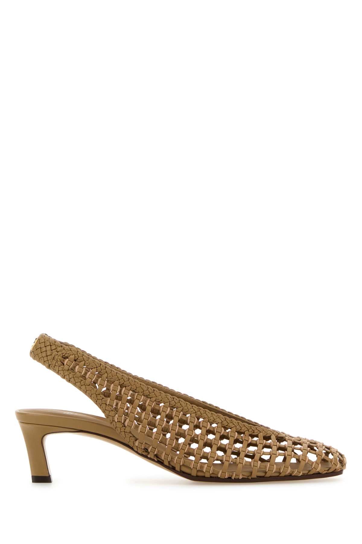 FENDI FENDI SHOW SLING BACK INTRECCIO For Women Exterior: 100% Calf Interior: 100% Calf Sole: Leather