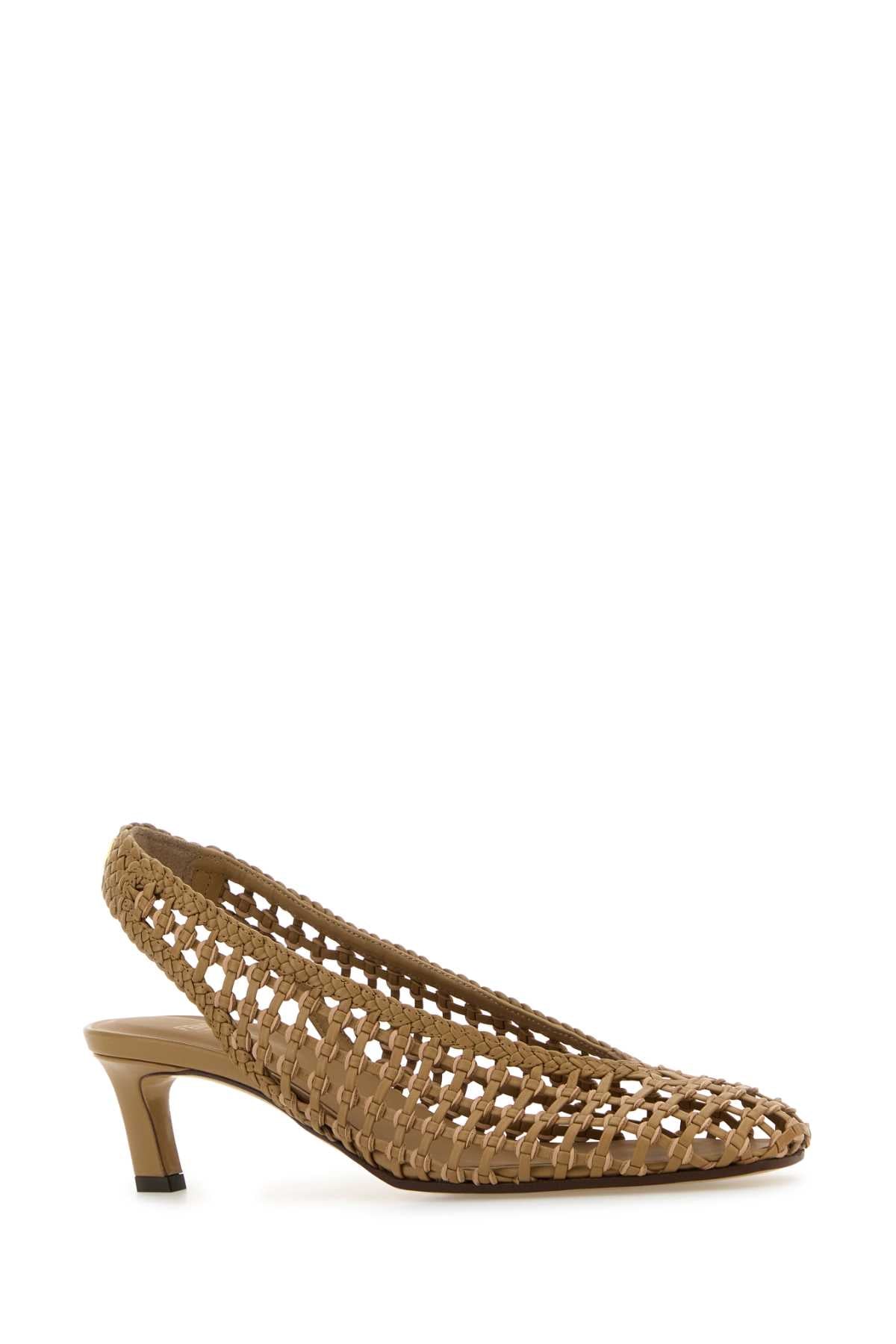 FENDI FENDI SHOW SLING BACK INTRECCIO For Women Exterior: 100% Calf Interior: 100% Calf Sole: Leather