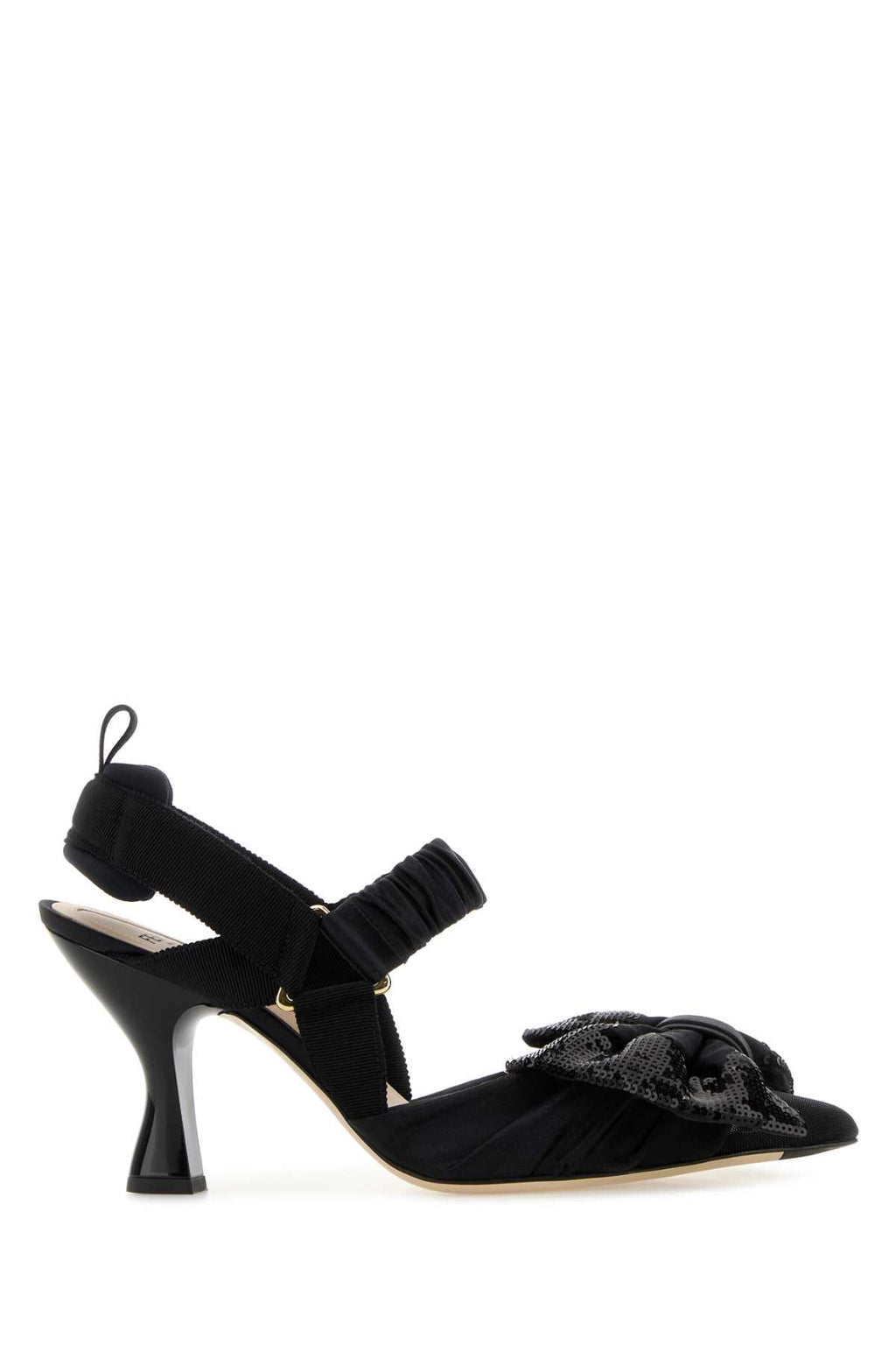 FENDI COLIBRI RET+RAS C/FIOCCO PAILL For Women Exterior: 100% Nylon Interior: 100% Leather Sole: Leather
