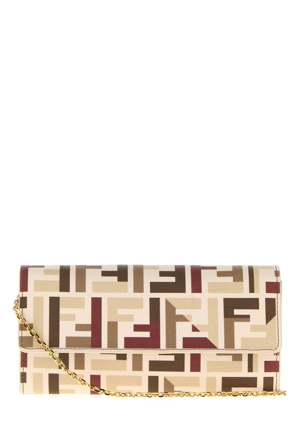 FENDI CHAIN CONTINENT FABR.ZUCCA PU For Women Exterior: 100% Fabric Finishing: Golden metal
