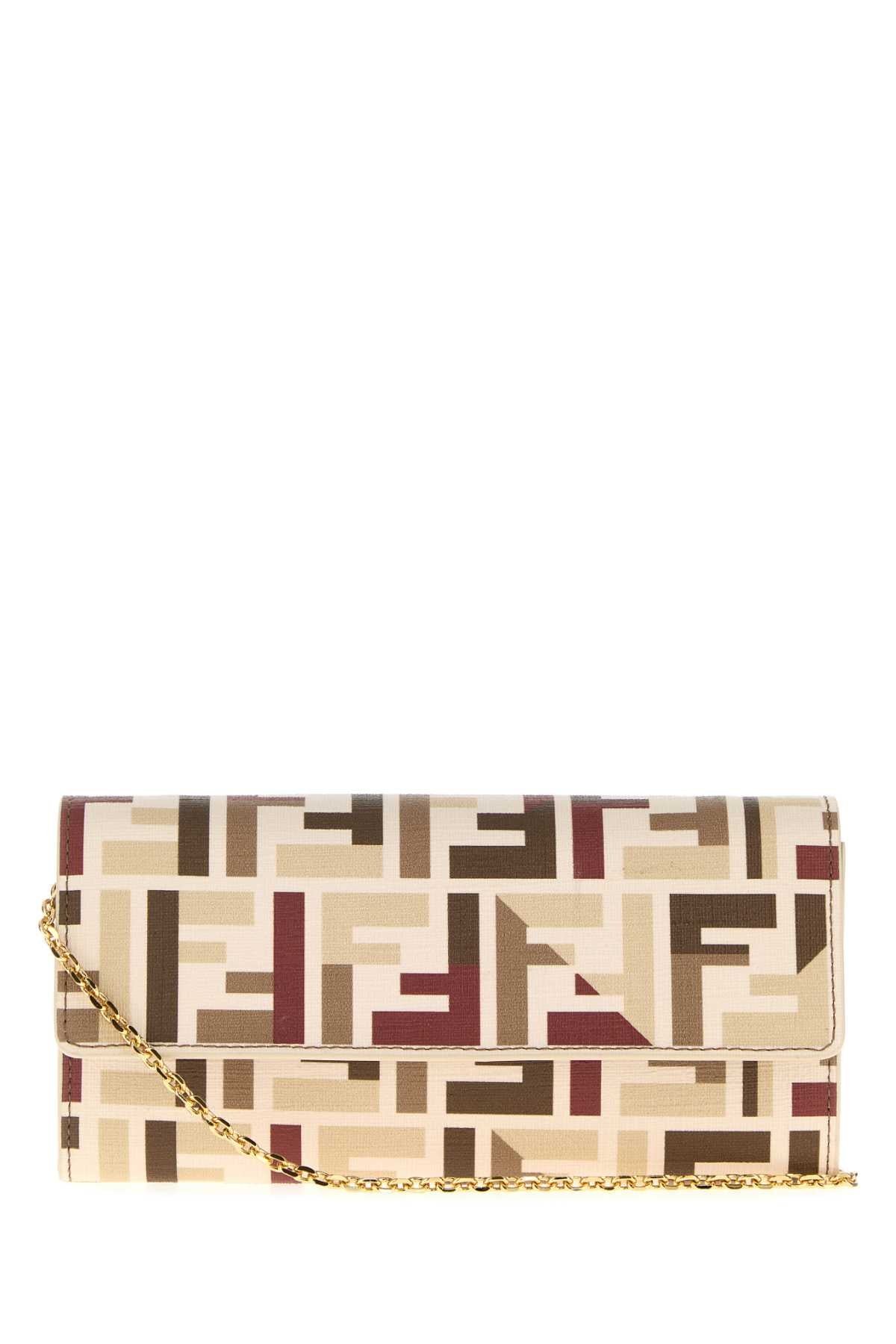 FENDI CHAIN CONTINENT FABR.ZUCCA PU For Women Exterior: 100% Fabric Finishing: Golden metal
