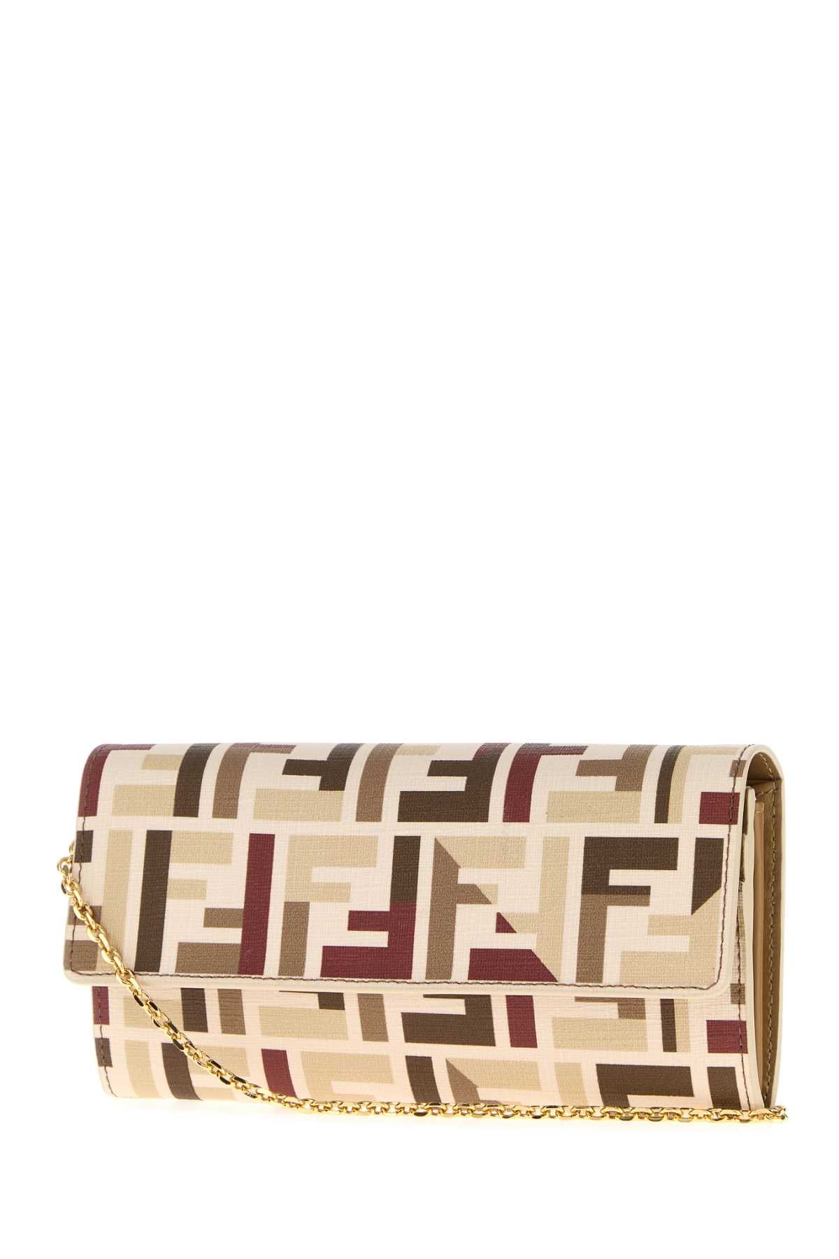 FENDI CHAIN CONTINENT FABR.ZUCCA PU For Women Exterior: 100% Fabric Finishing: Golden metal
