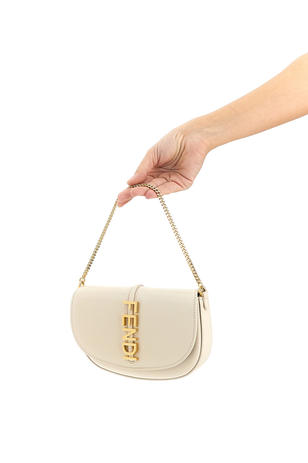 FENDI 'Fendigraphy' Wallet on Chain For Women 100% calfskin leather (Bos Taurus)