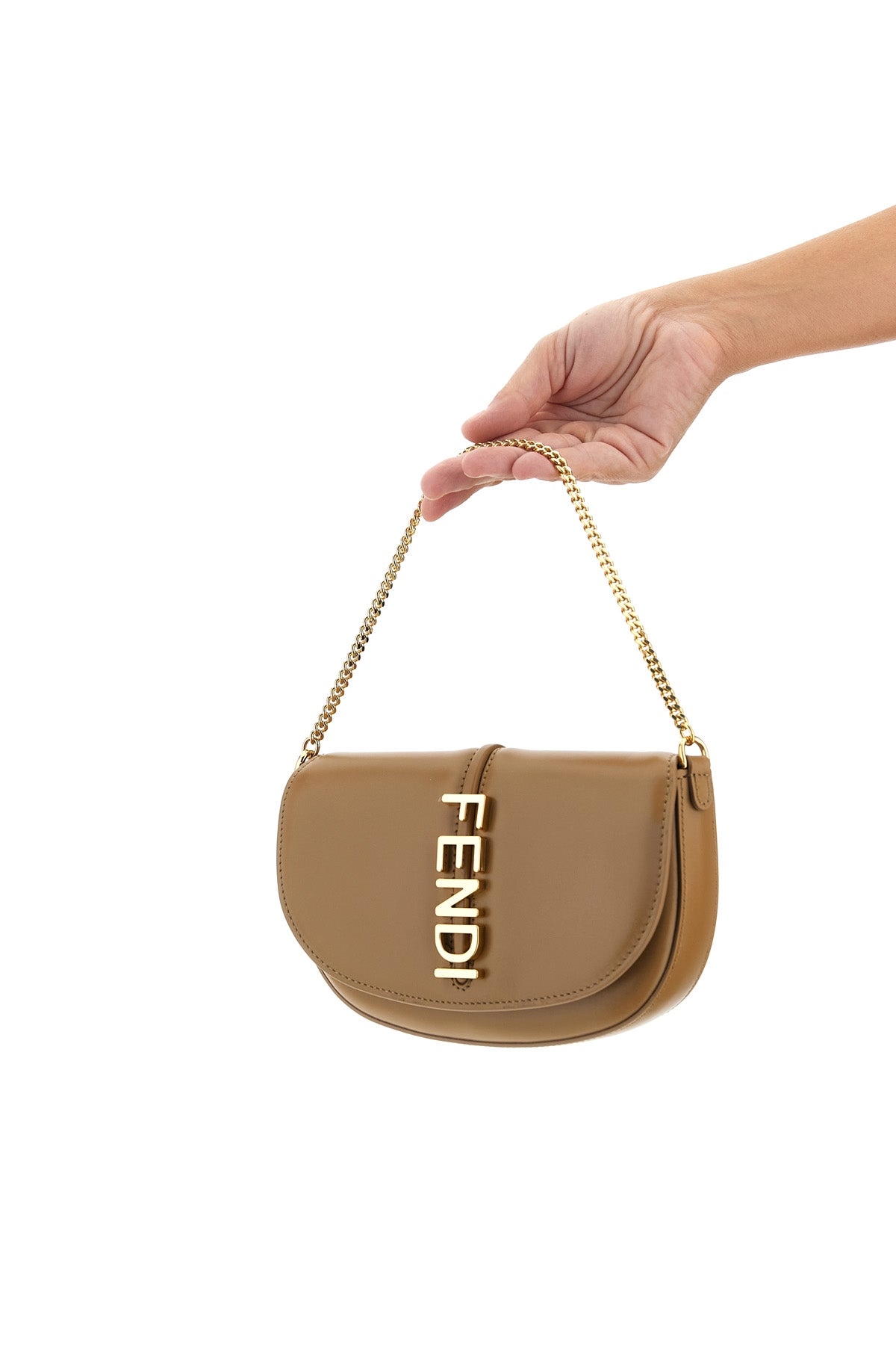FENDI 'Fendigraphy' Wallet on Chain For Women 100% calfskin leather (Bos Taurus)