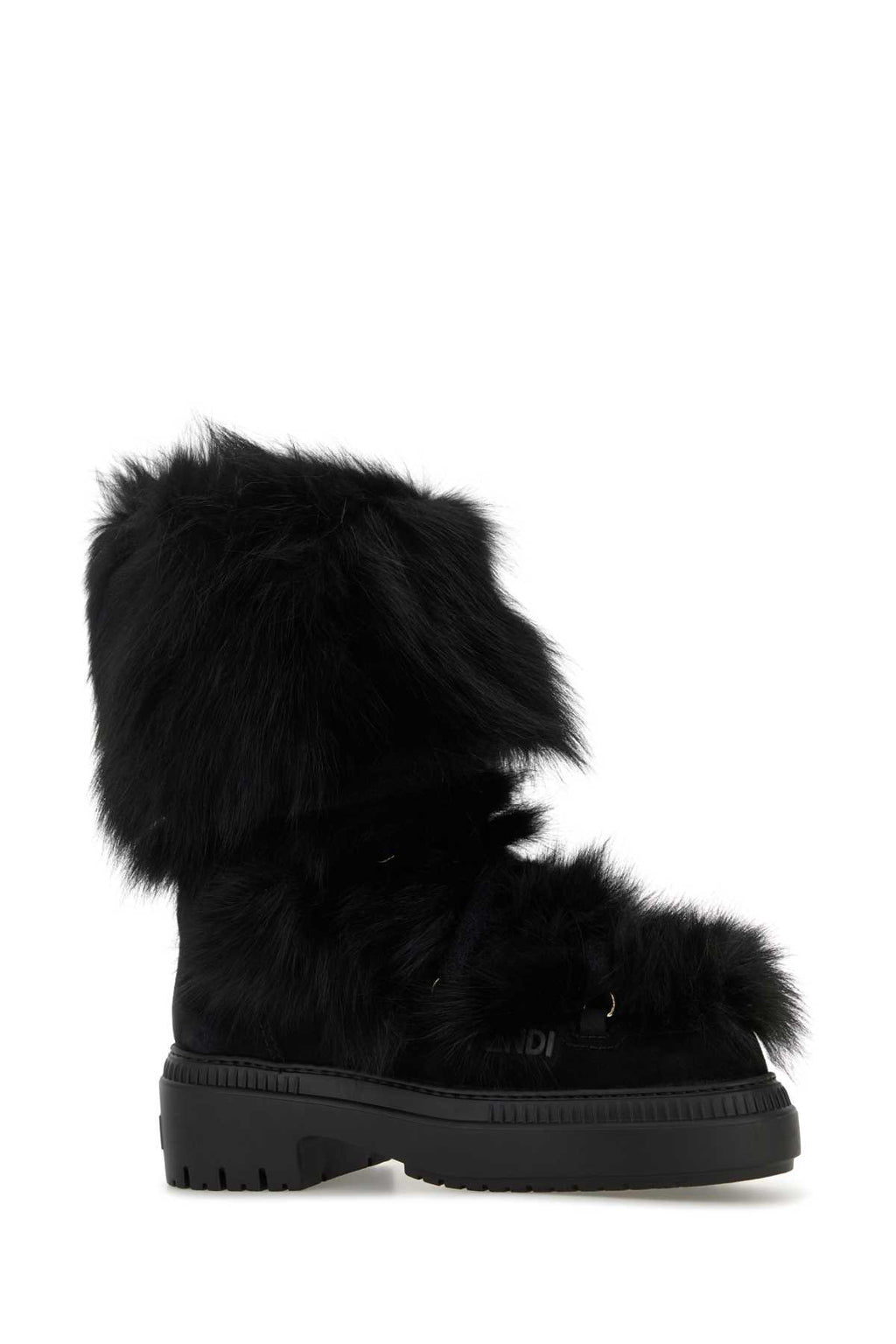 FENDI SKIBOOT VOLPE+CROS C/INIEZ.LOG For Women Exterior: 100% Fox fur 100% Calf Interior: 100% Polyester 100% Leather Sole: Rubber