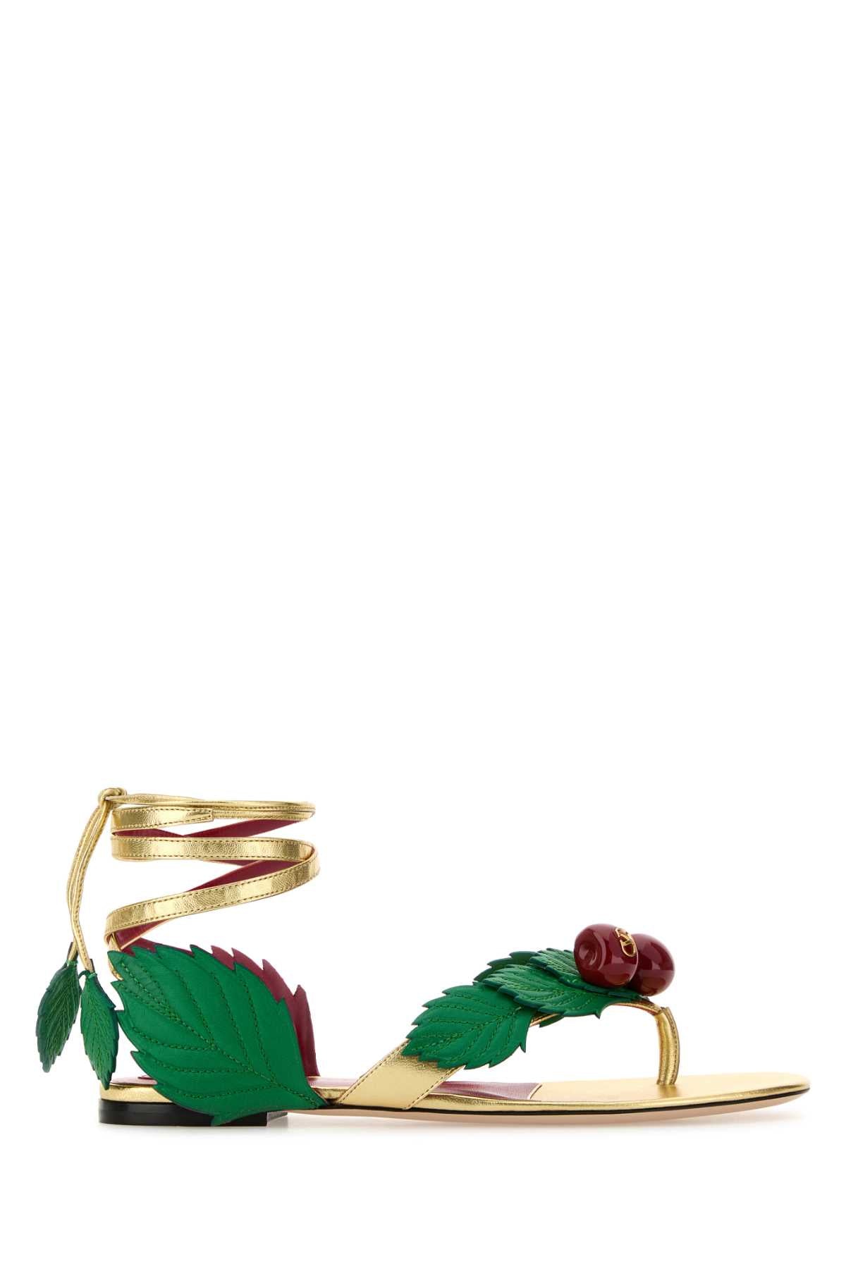 VALENTINO GARAVANI SANDAL | VG CHERRYFIC | T For Women Exterior: 100% Leather Interior: 100% Leather Sole: Leather