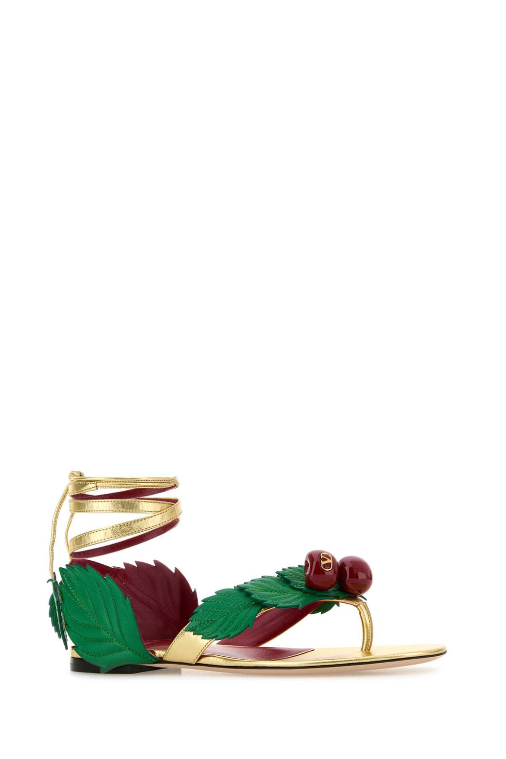 VALENTINO GARAVANI SANDAL | VG CHERRYFIC | T For Women Exterior: 100% Leather Interior: 100% Leather Sole: Leather