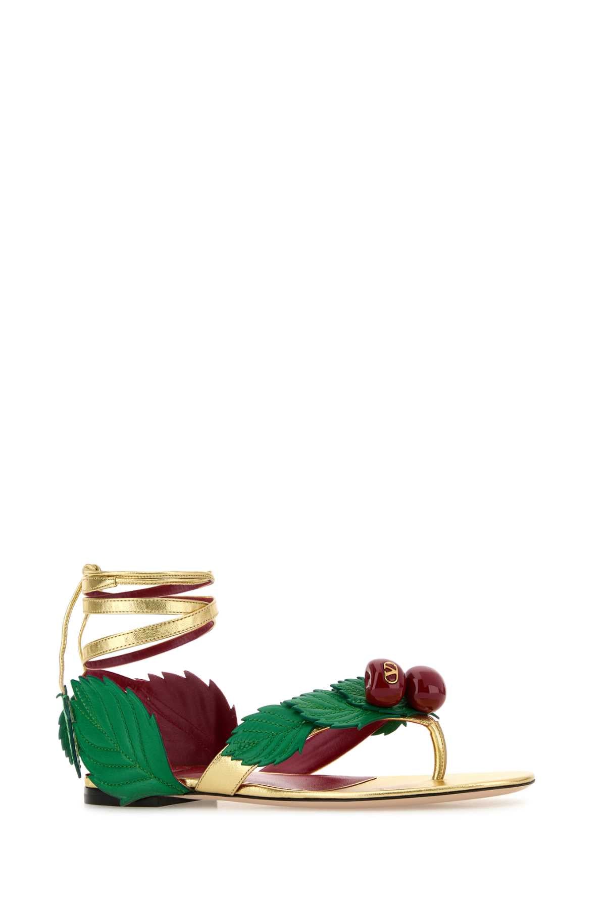 VALENTINO GARAVANI SANDAL | VG CHERRYFIC | T For Women Exterior: 100% Leather Interior: 100% Leather Sole: Leather