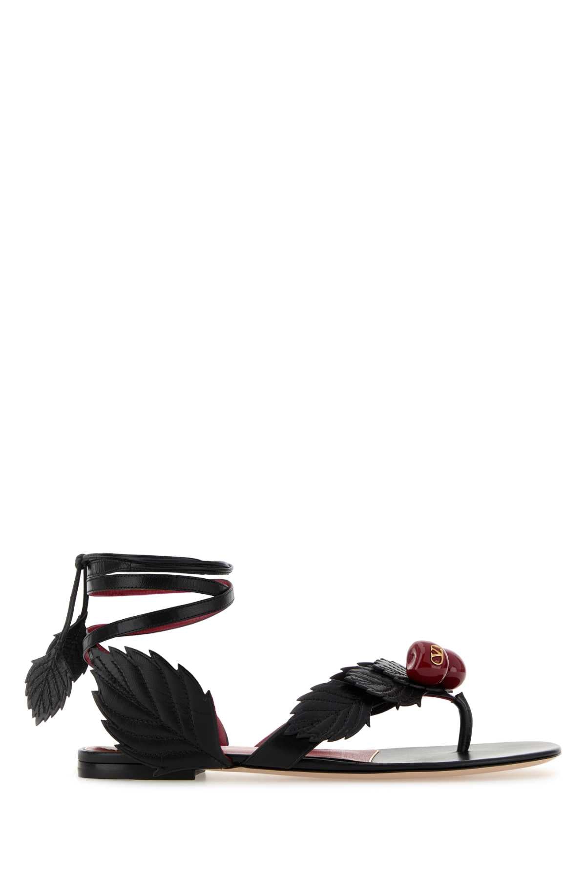 VALENTINO GARAVANI SANDAL | VG CHERRYFIC | T For Women Exterior: 100% Leather Interior: 100% Leather Sole: Leather