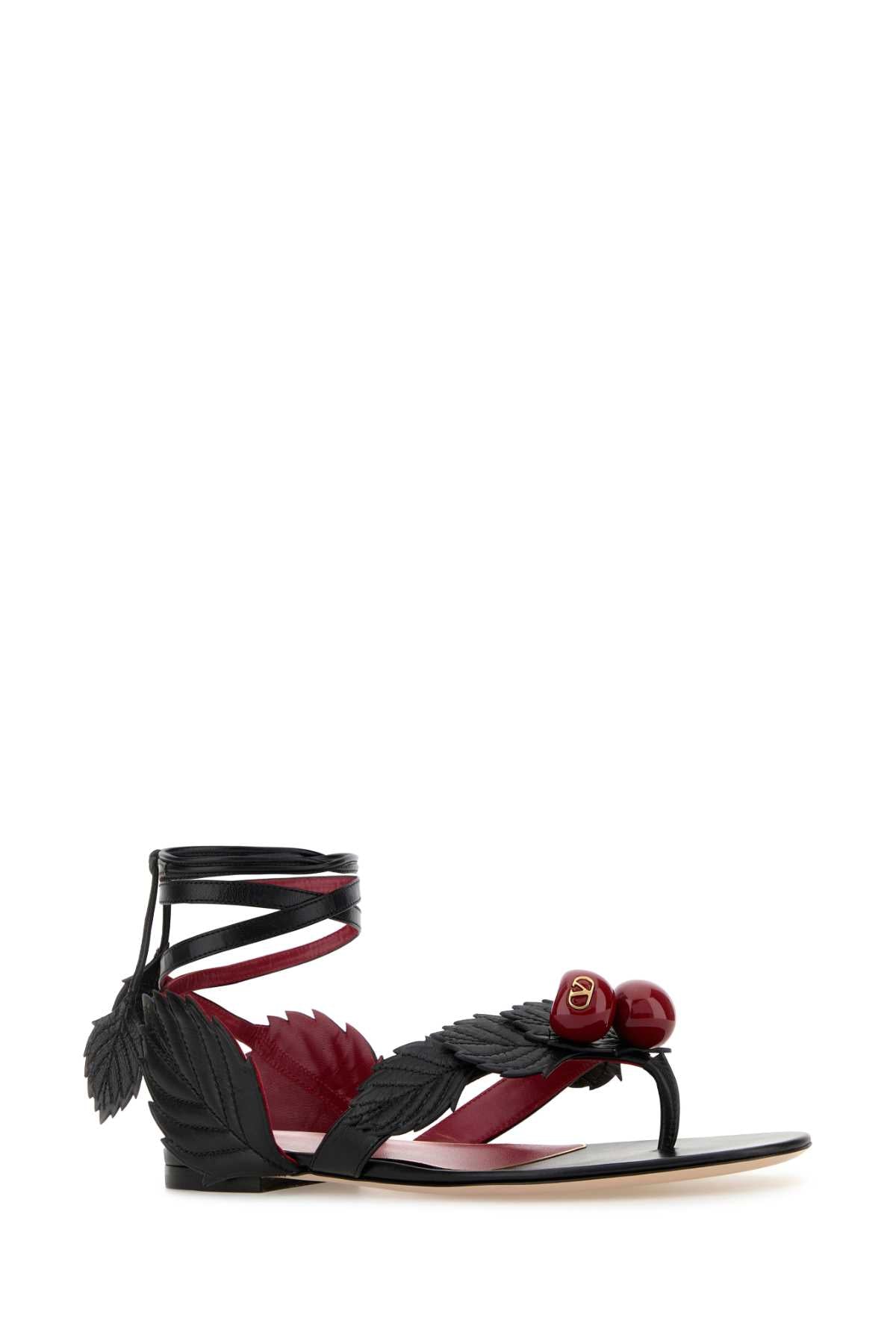 VALENTINO GARAVANI SANDAL | VG CHERRYFIC | T For Women Exterior: 100% Leather Interior: 100% Leather Sole: Leather
