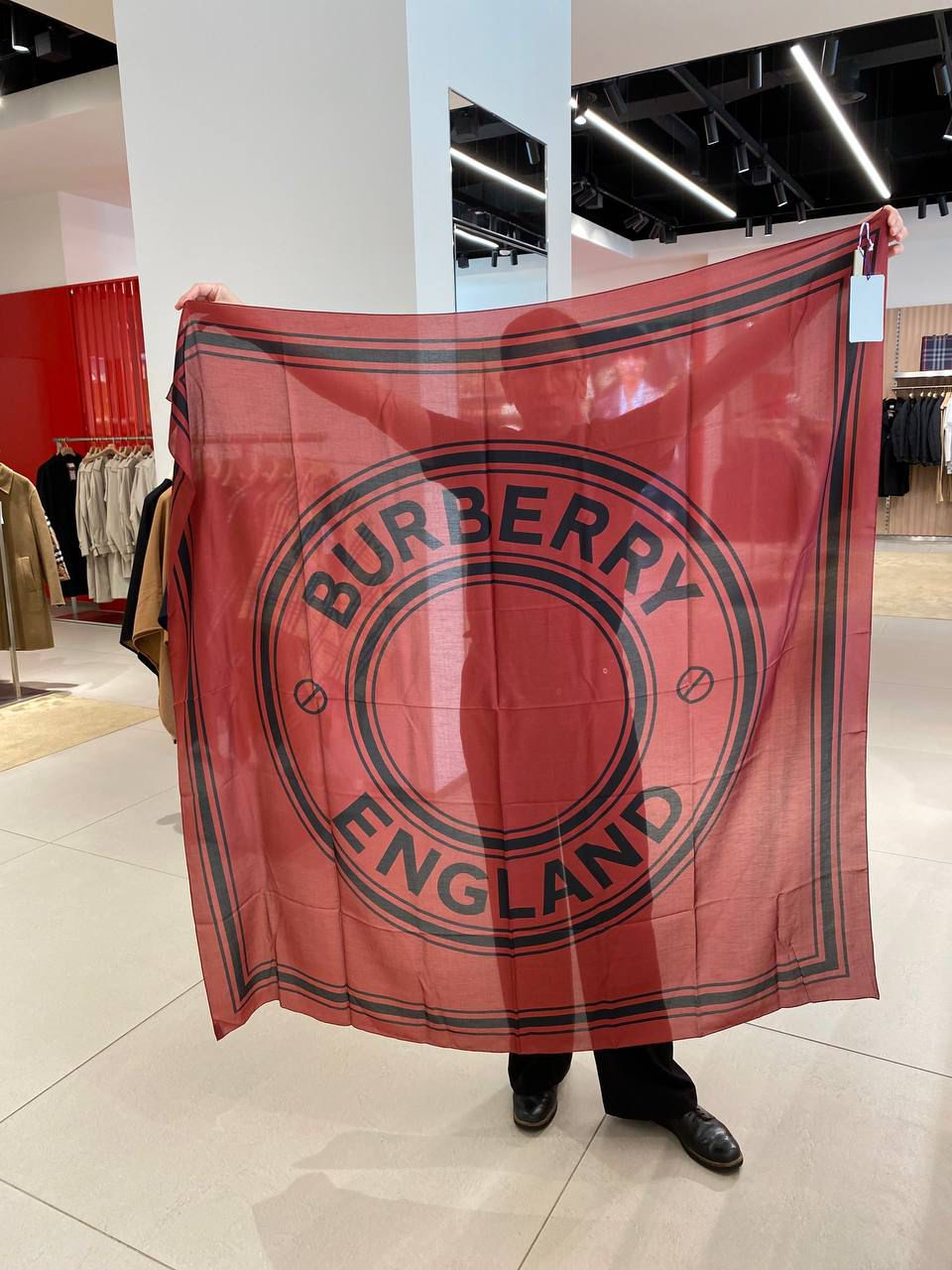 Logo Print Square Scarf
