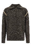 'Elbow Patch Quarter-Zip ' reversible sweater