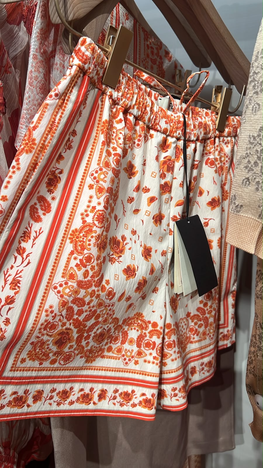 Floral Print Silk Shorts