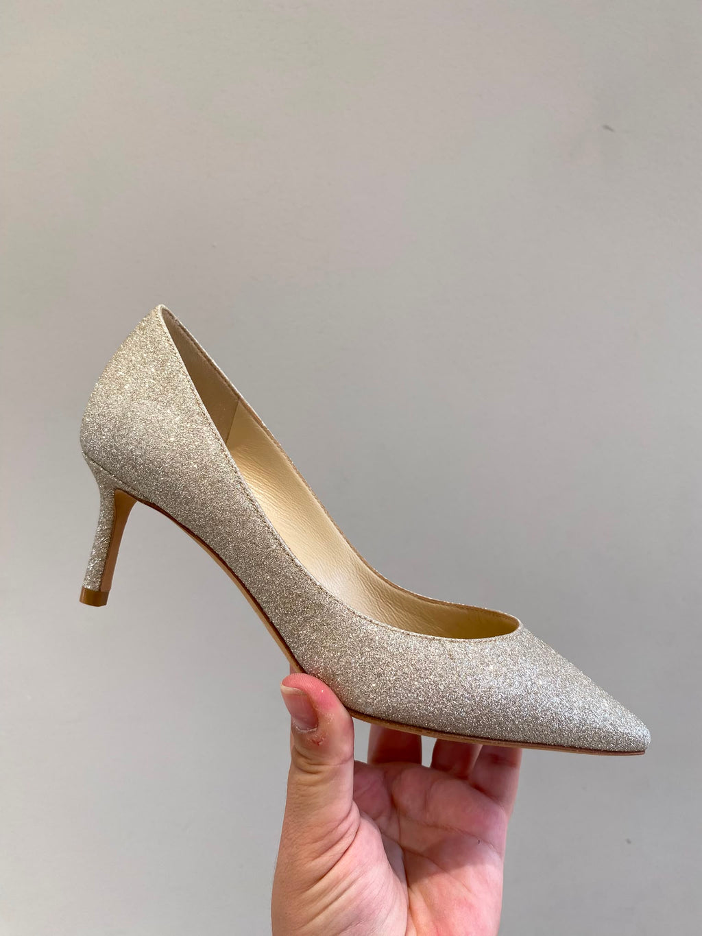 Glitter Kitten Heel Pumps