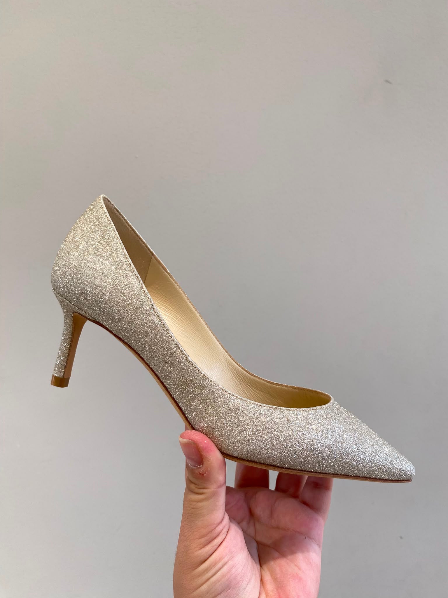 Glitter Kitten Heel Pumps