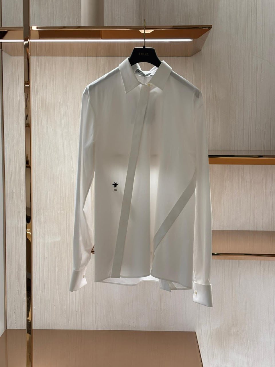 Bee Embroidered Poplin Shirt