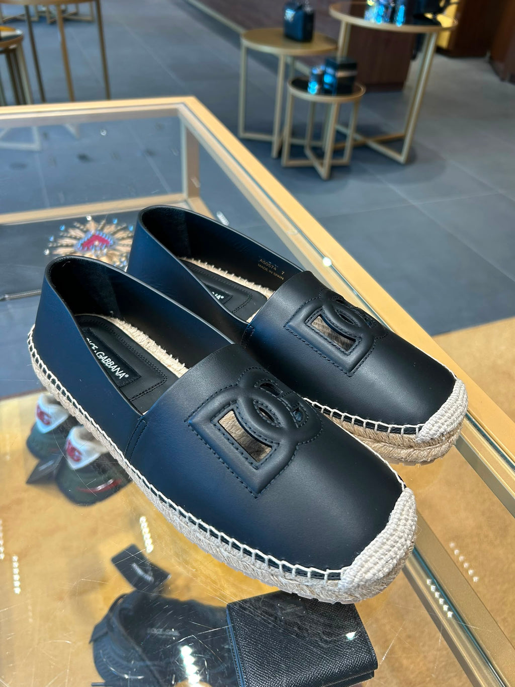 Suede loafers with DG logo