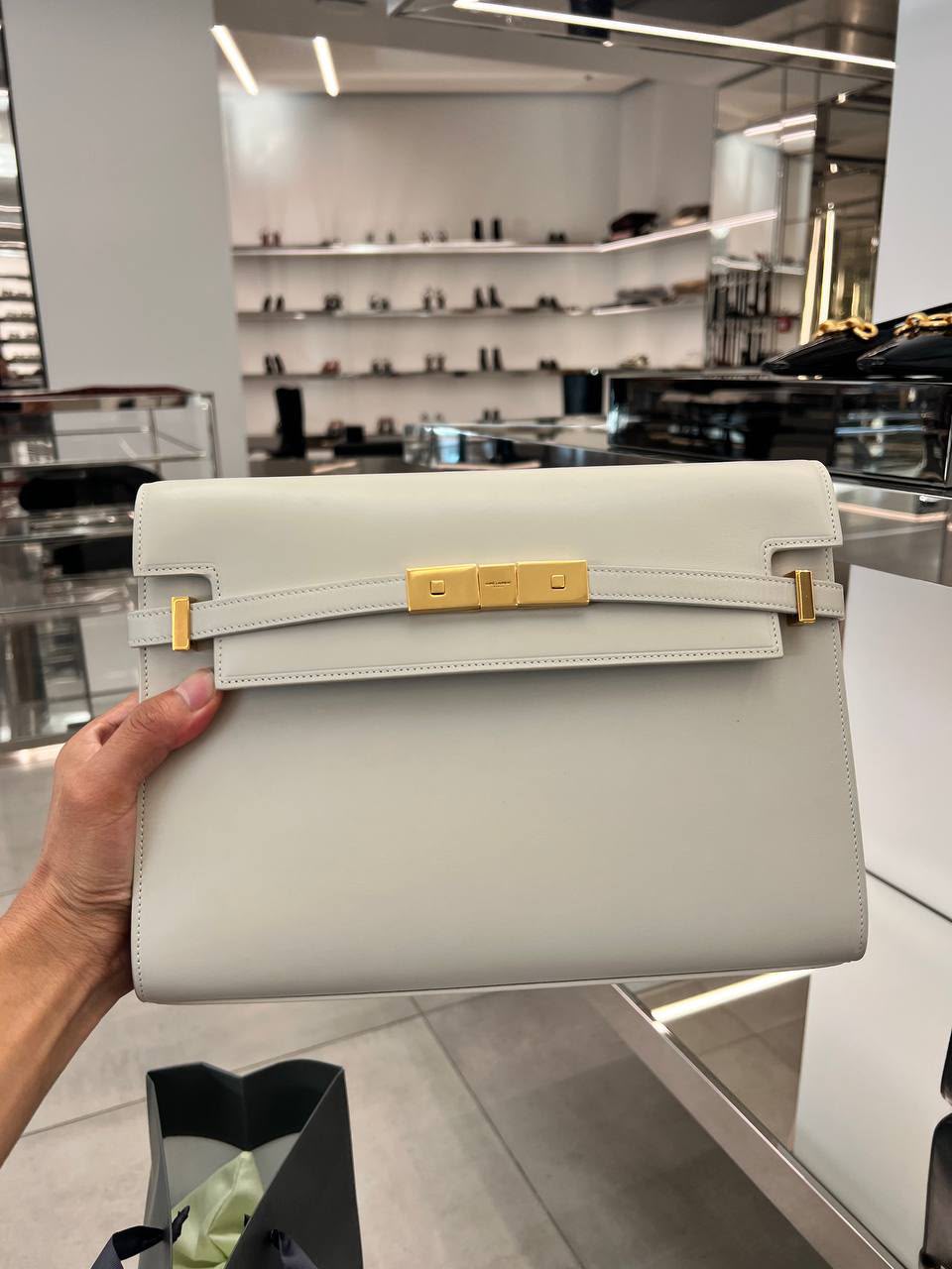 Manhattan Small Satchel in Box Leather