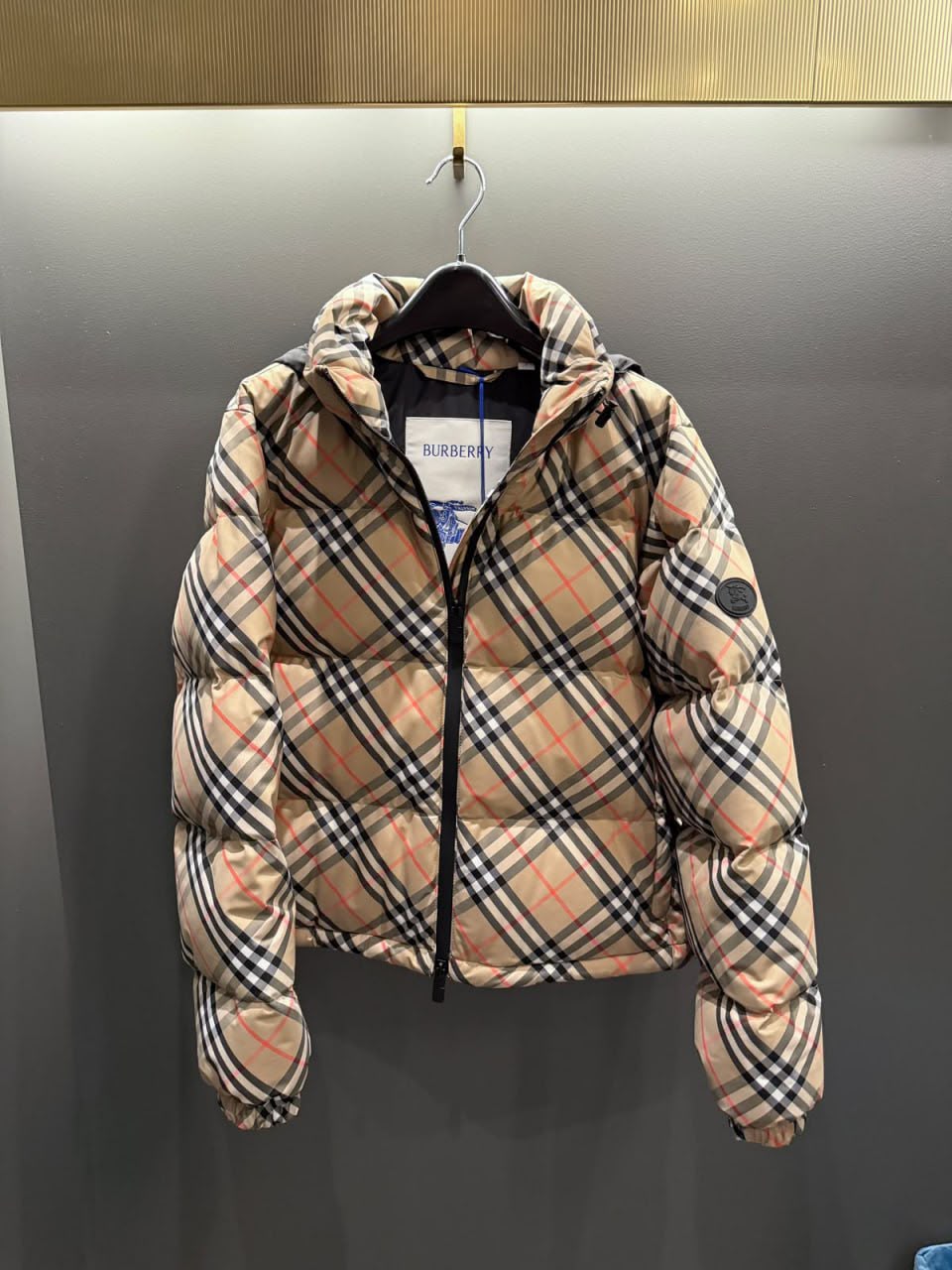 Check Down-Filled Puffer Jacket