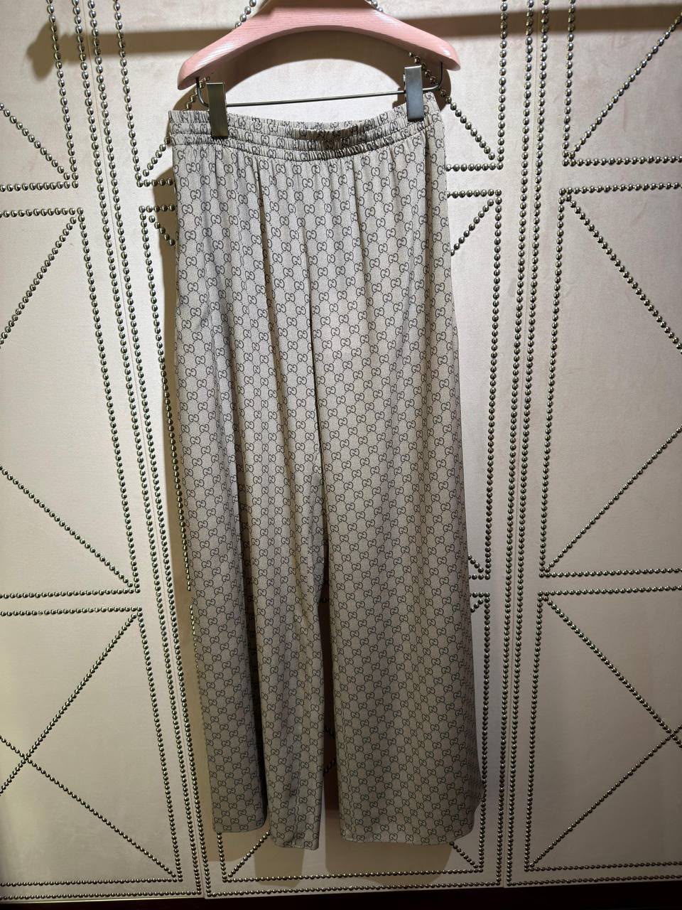 GG Supreme Print Silk Trousers