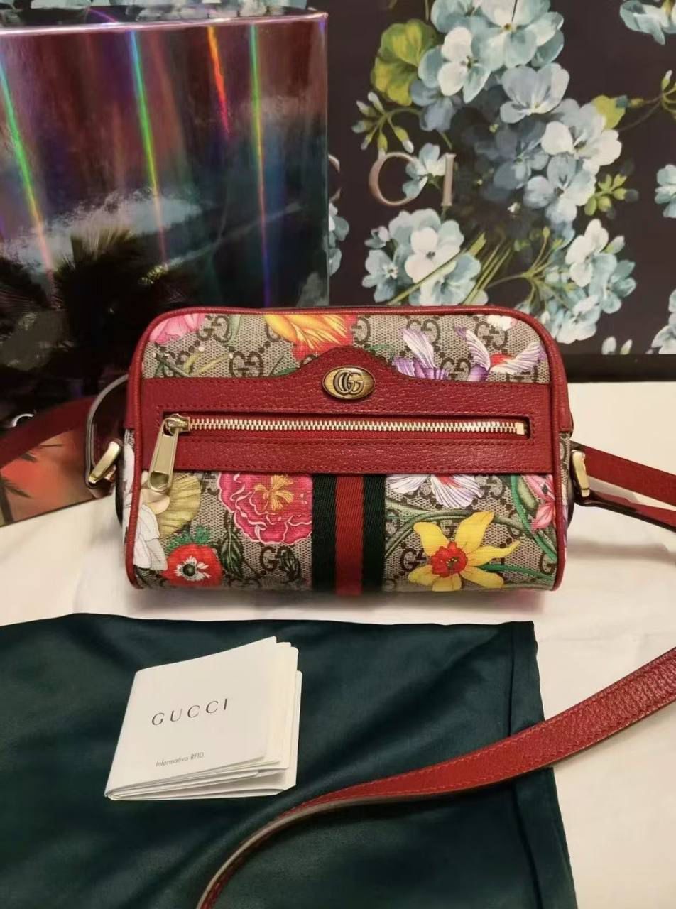 Ophidia GG Flora Small Shoulder Bag