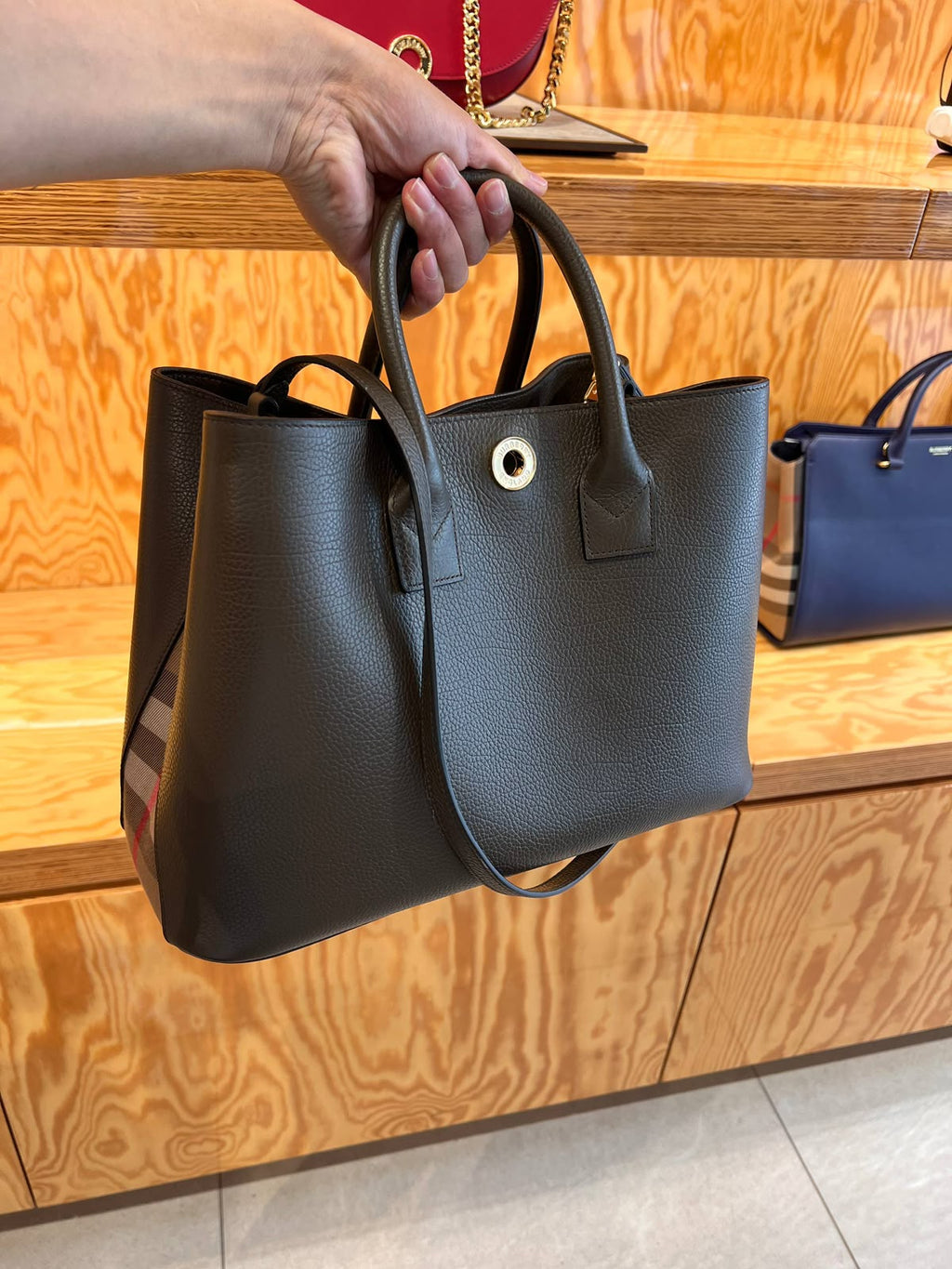 Small Leather Tote Bag
