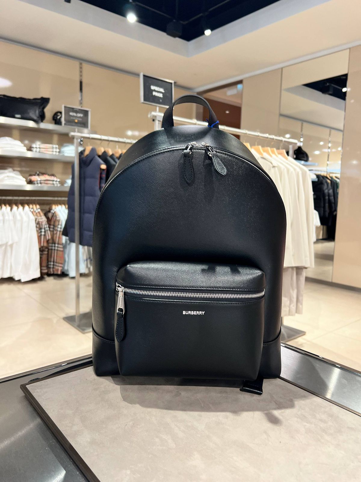Grainy Leather Backpack