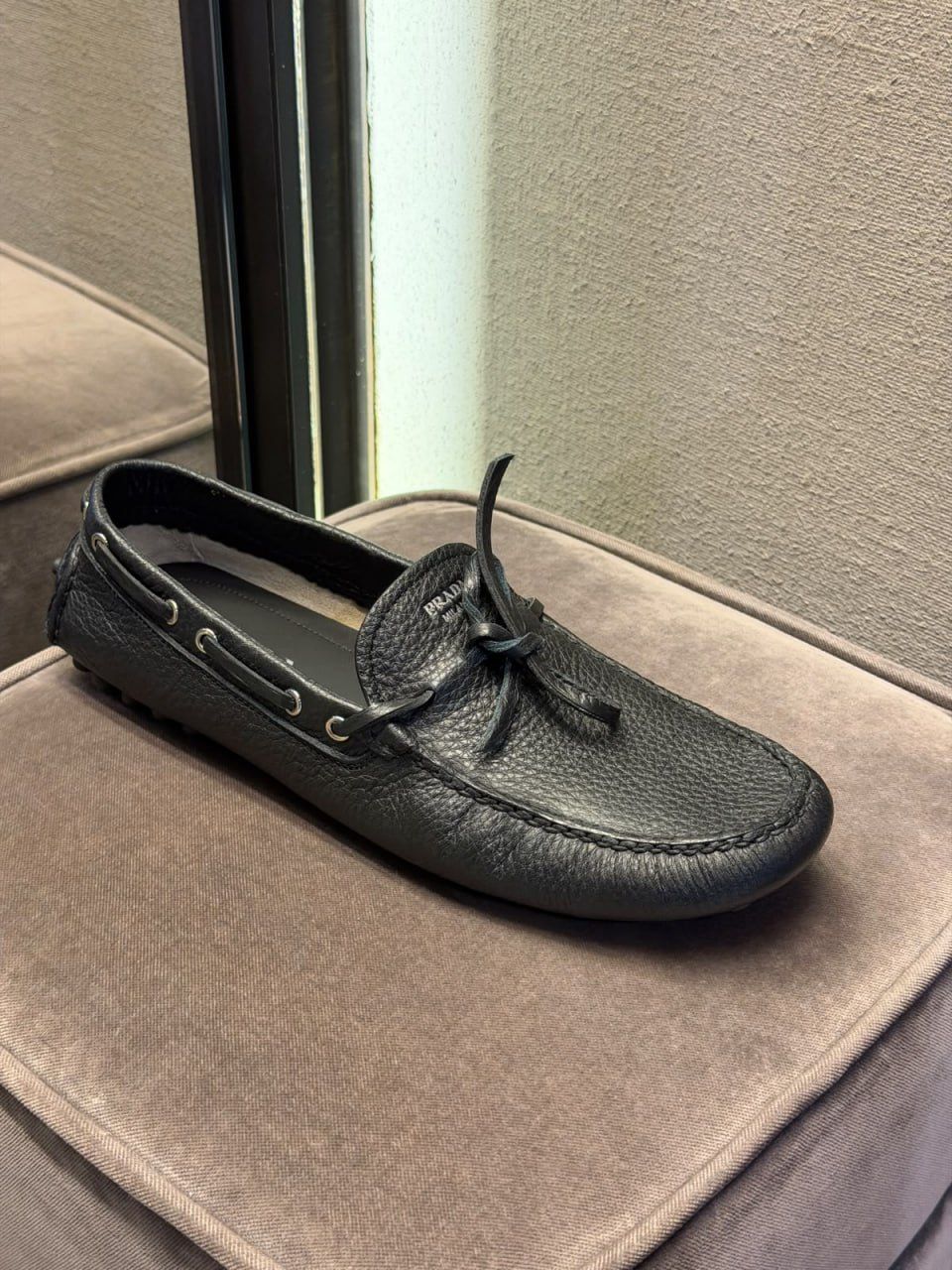 Pebbled Leather Driving Shoes