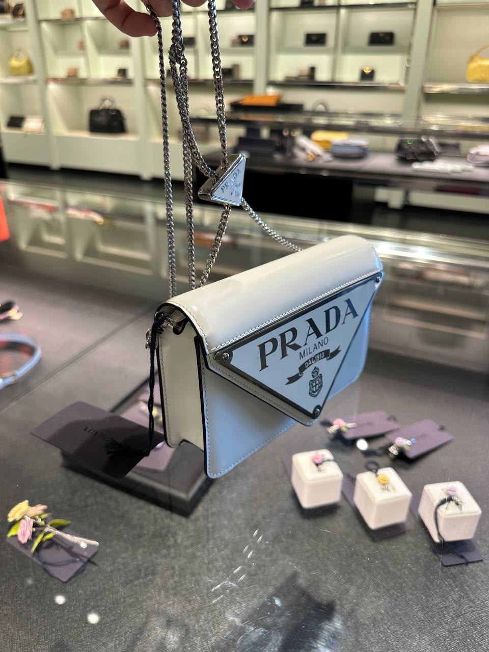 Triangle Leather Shoulder Bag