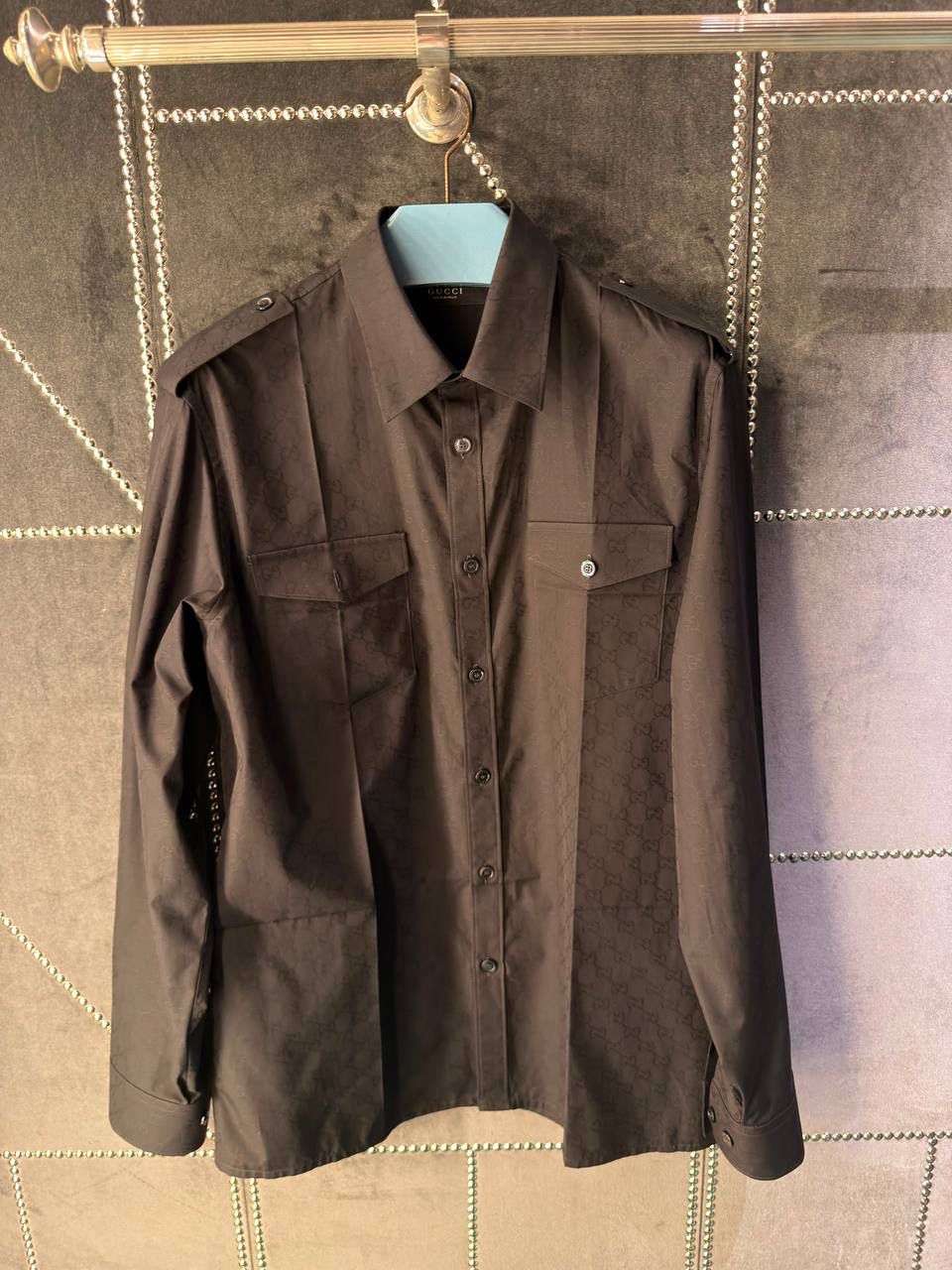 GG Monogram Epaulette Military Shirt