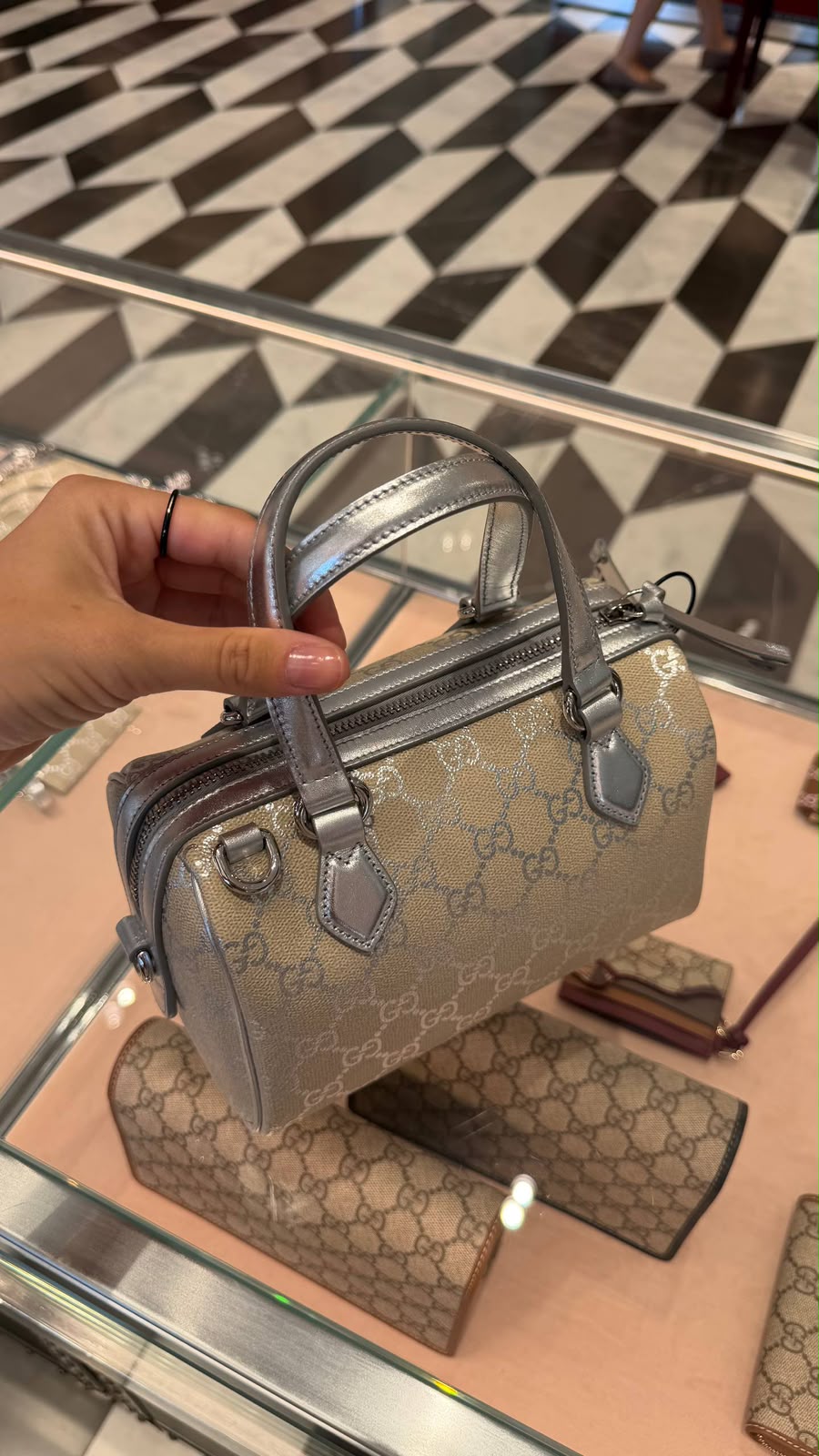 GG Supreme Mini Boston Bag