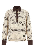 Striped cotton polo shirt