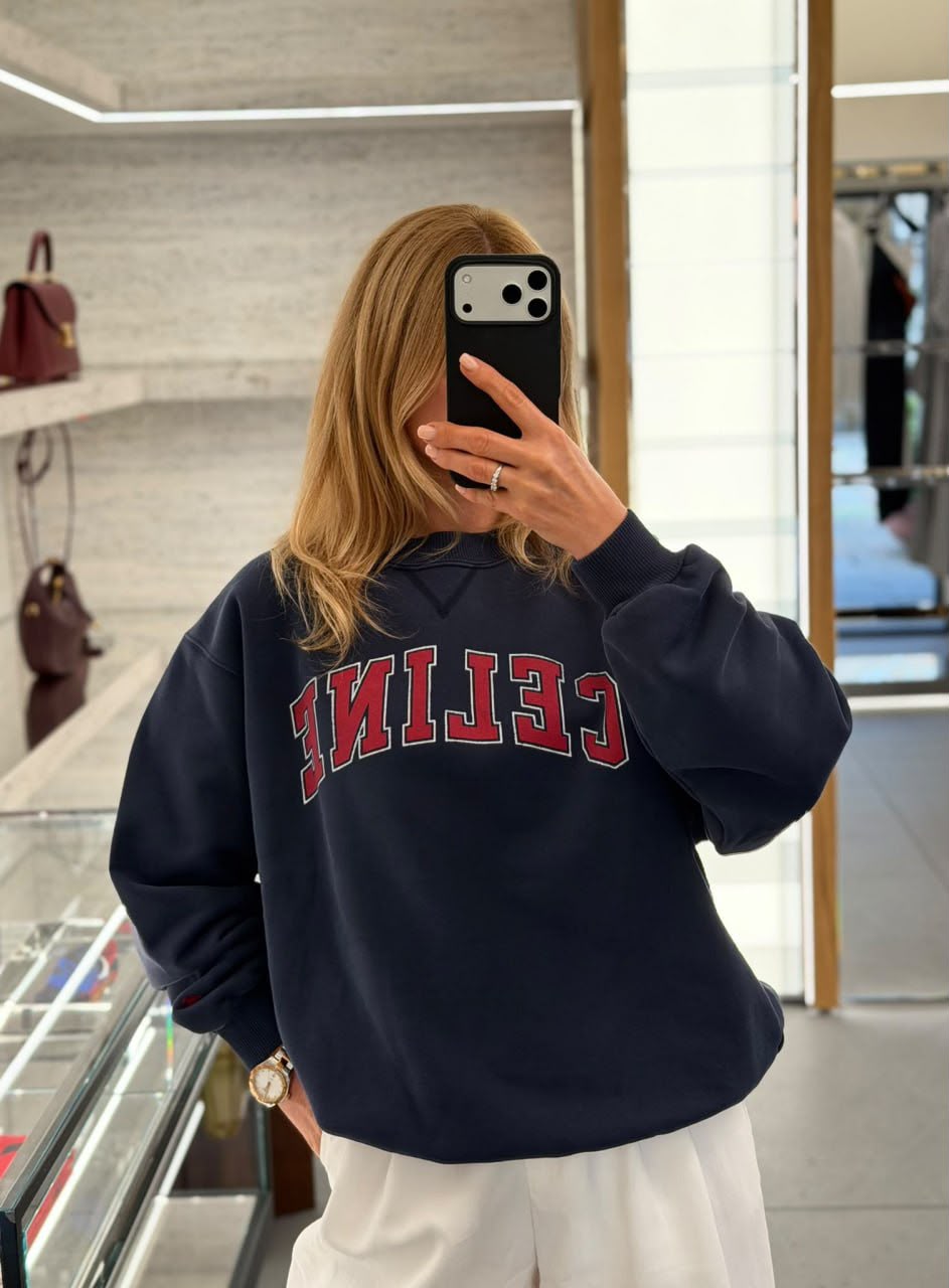 Loose Sweatshirt in Cotton Fleece